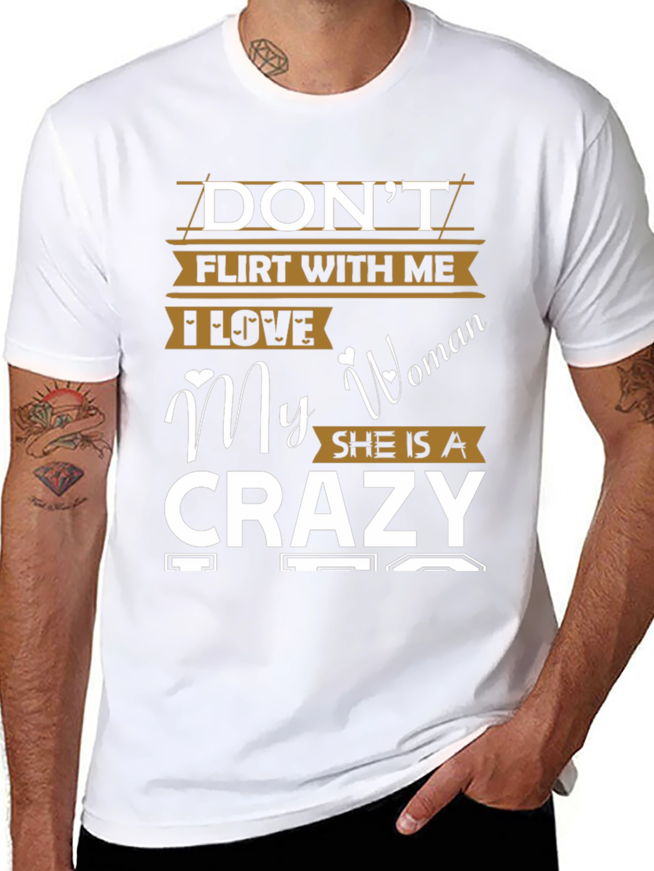 Dont Flirt With Me Crazy Woman Graphic T-Shirt
