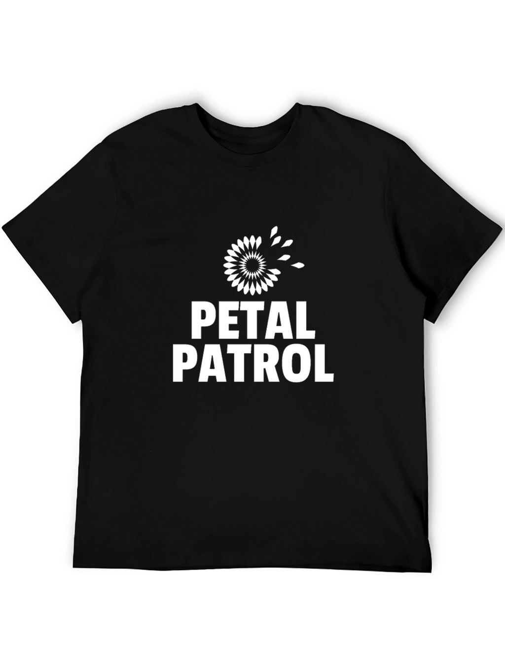 Petal Patrol Graphic Tee - Black Cotton T-Shirt