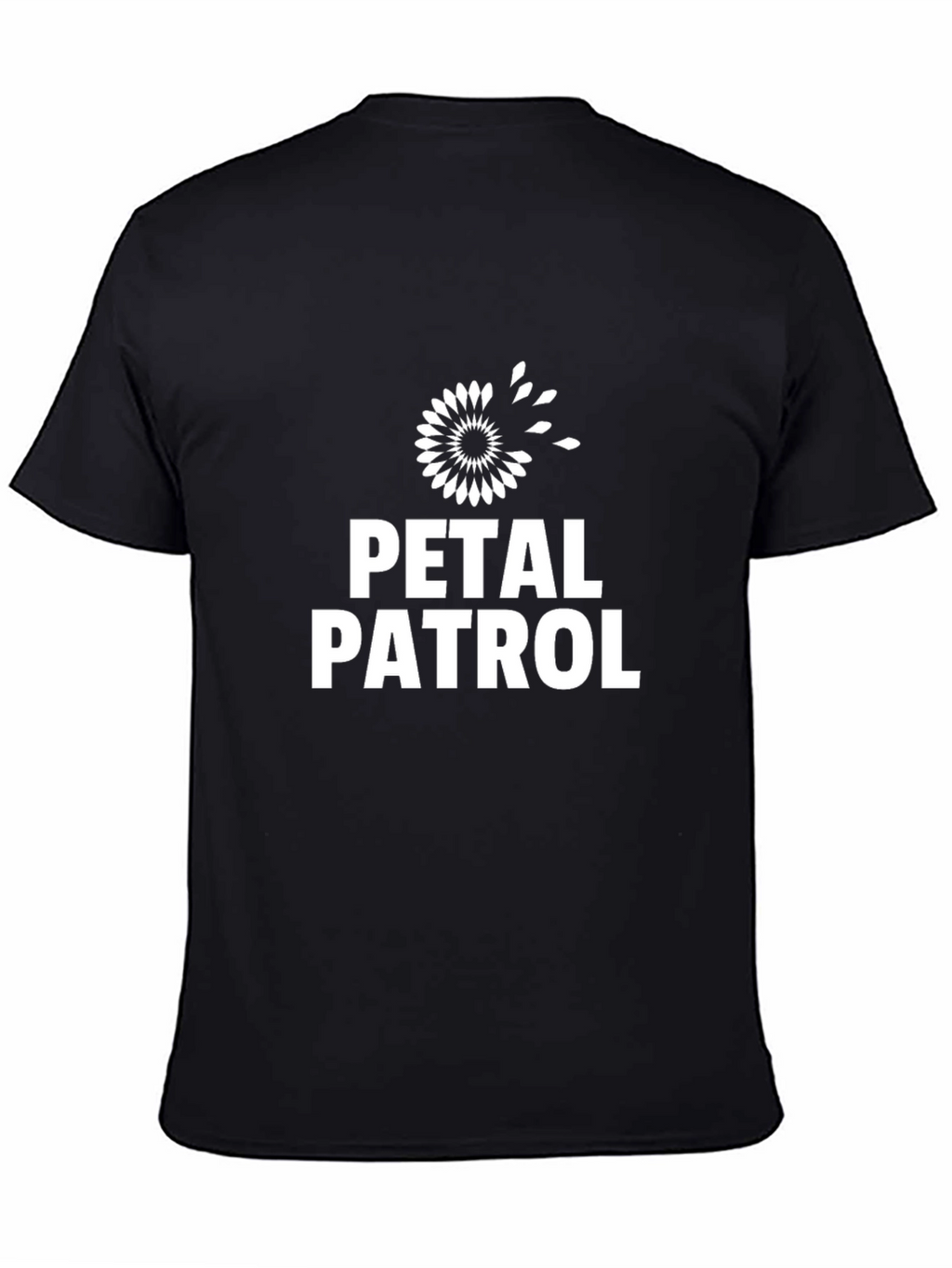 Petal Patrol Graphic Tee - Black Cotton T-Shirt