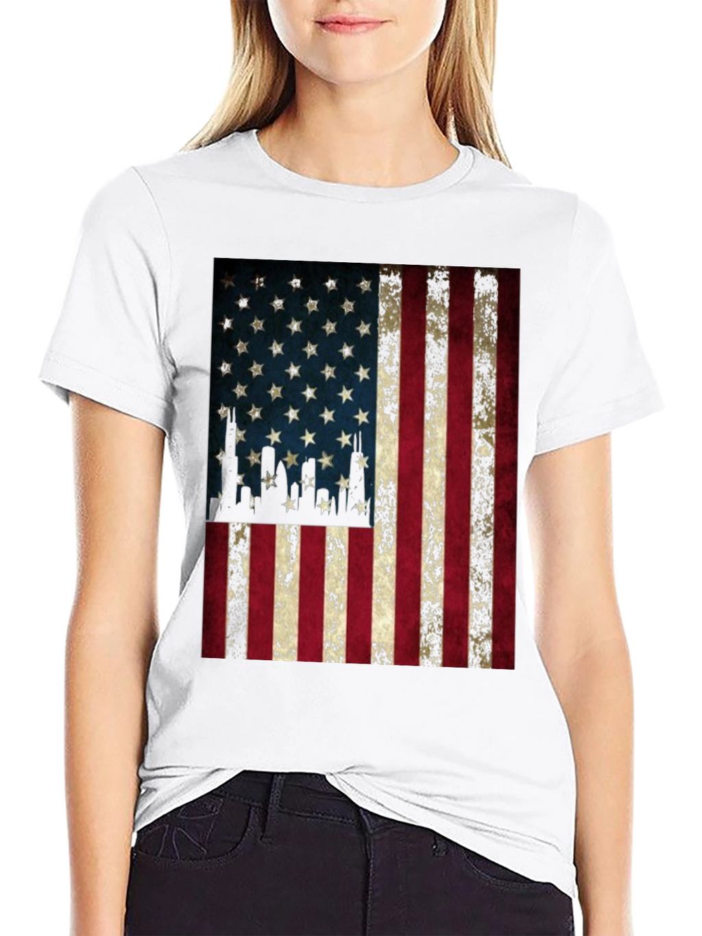 American Flag Graphic Tee - Patriotic Design