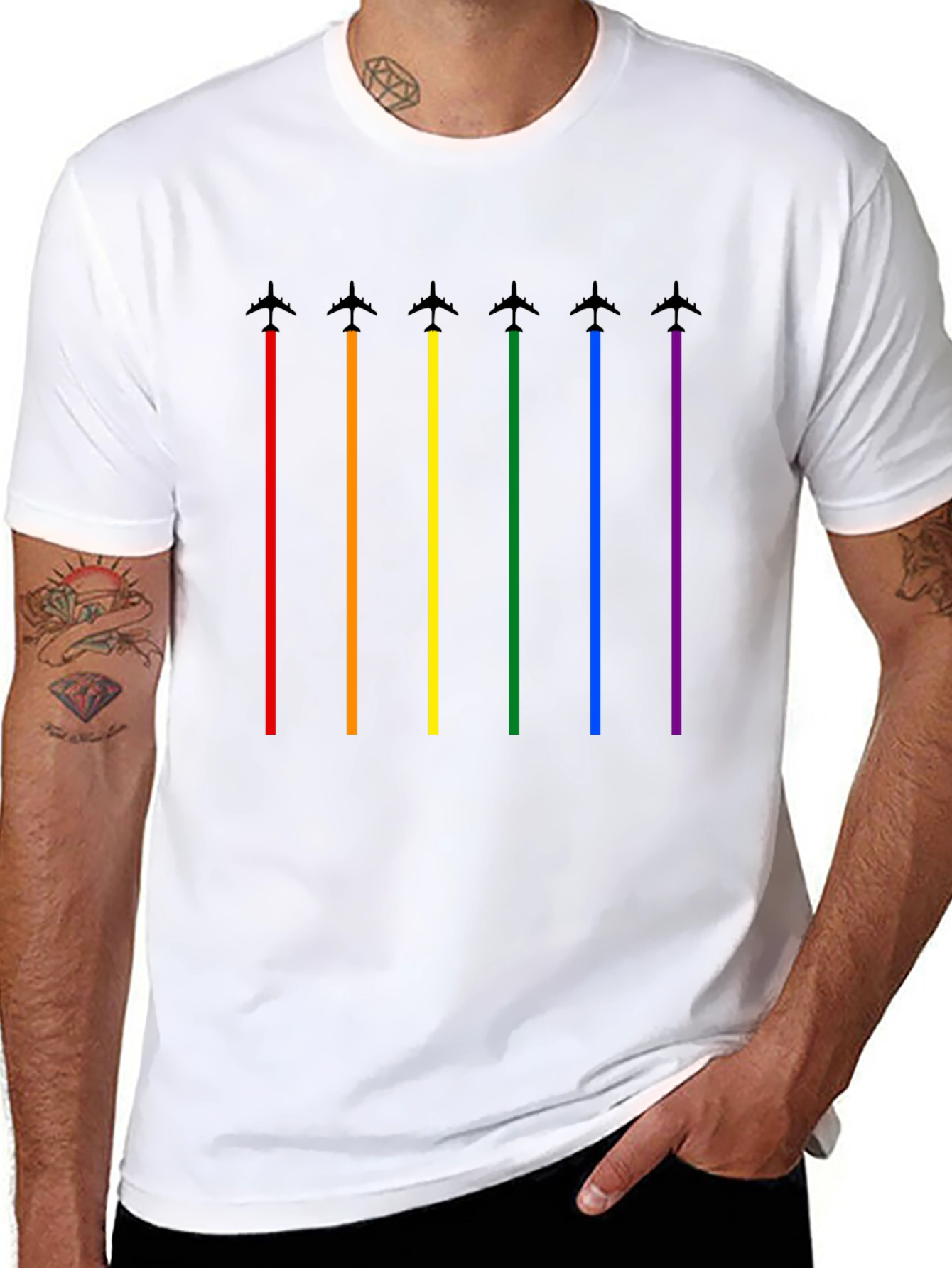 Pride Rainbow Airplane T-Shirt