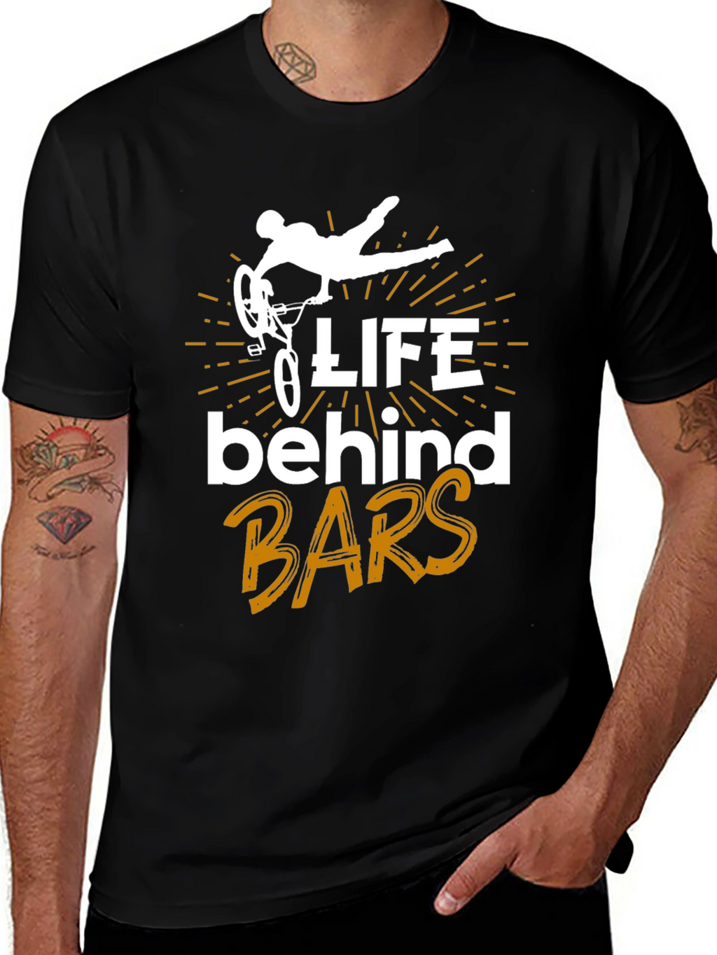 Life Behind Bars BMX Black T-Shirt