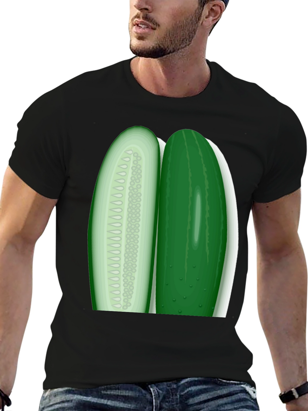 Cucumber Slice Graphic Tee - Fresh & Funny!