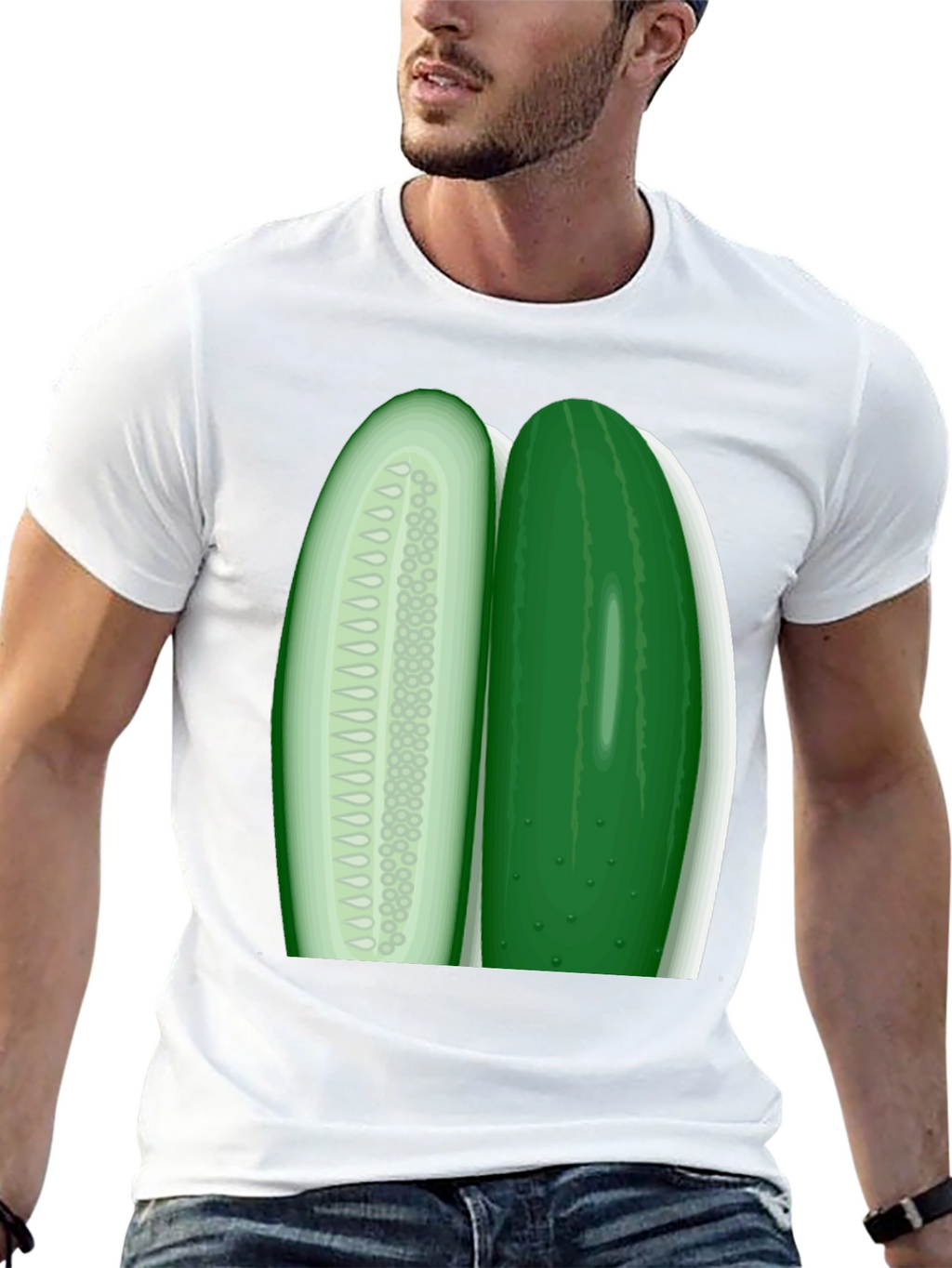 Cucumber Slice Graphic Tee - Fresh & Funny!
