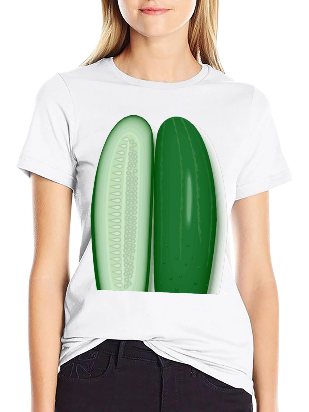 Cucumber Slice Graphic Tee - Fresh & Funny!