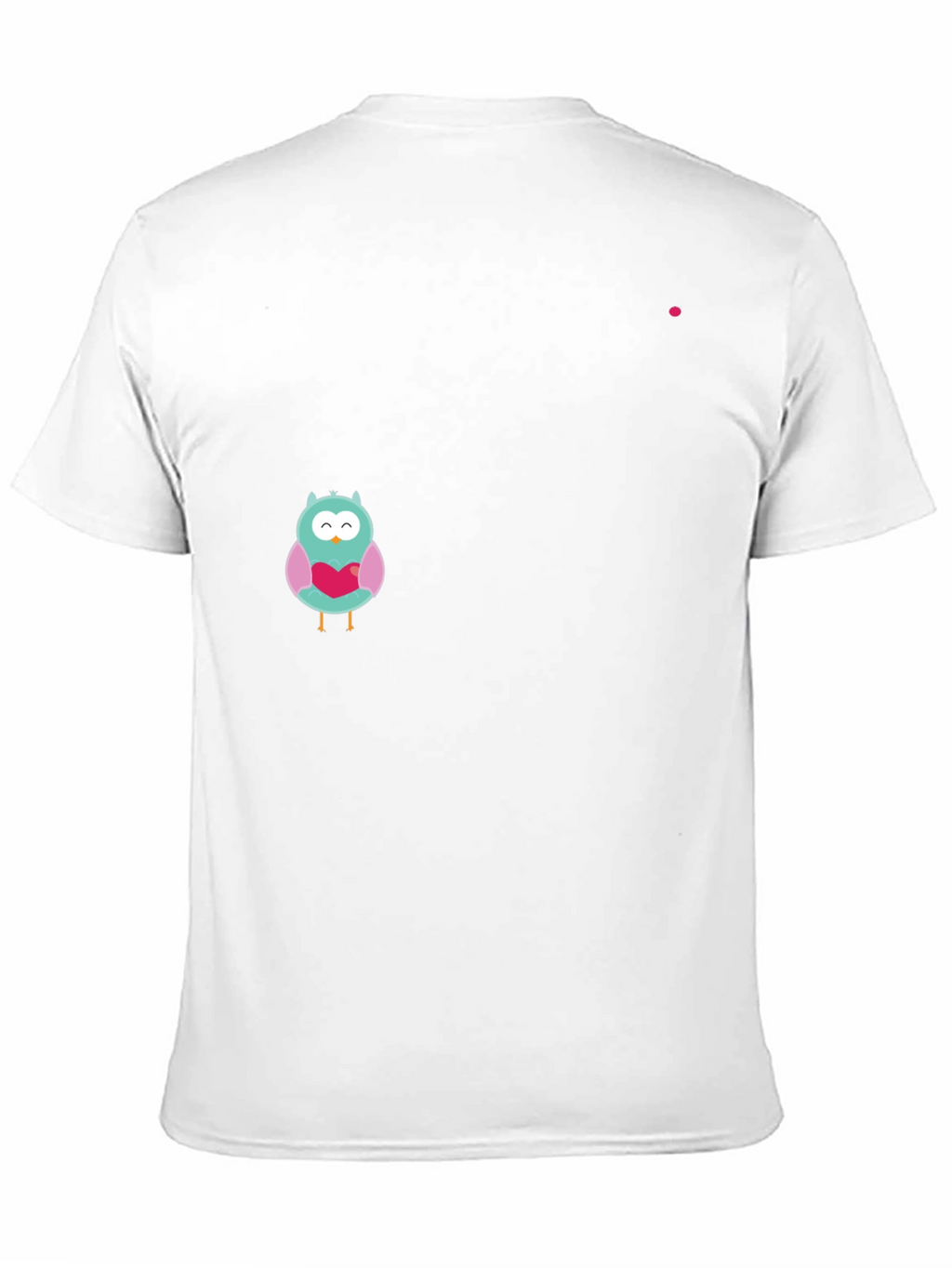 Owl With Heart Graphic Black T-Shirt