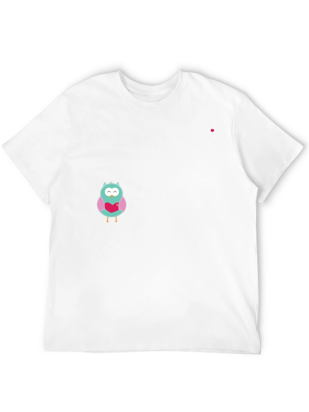 Owl With Heart Graphic Black T-Shirt
