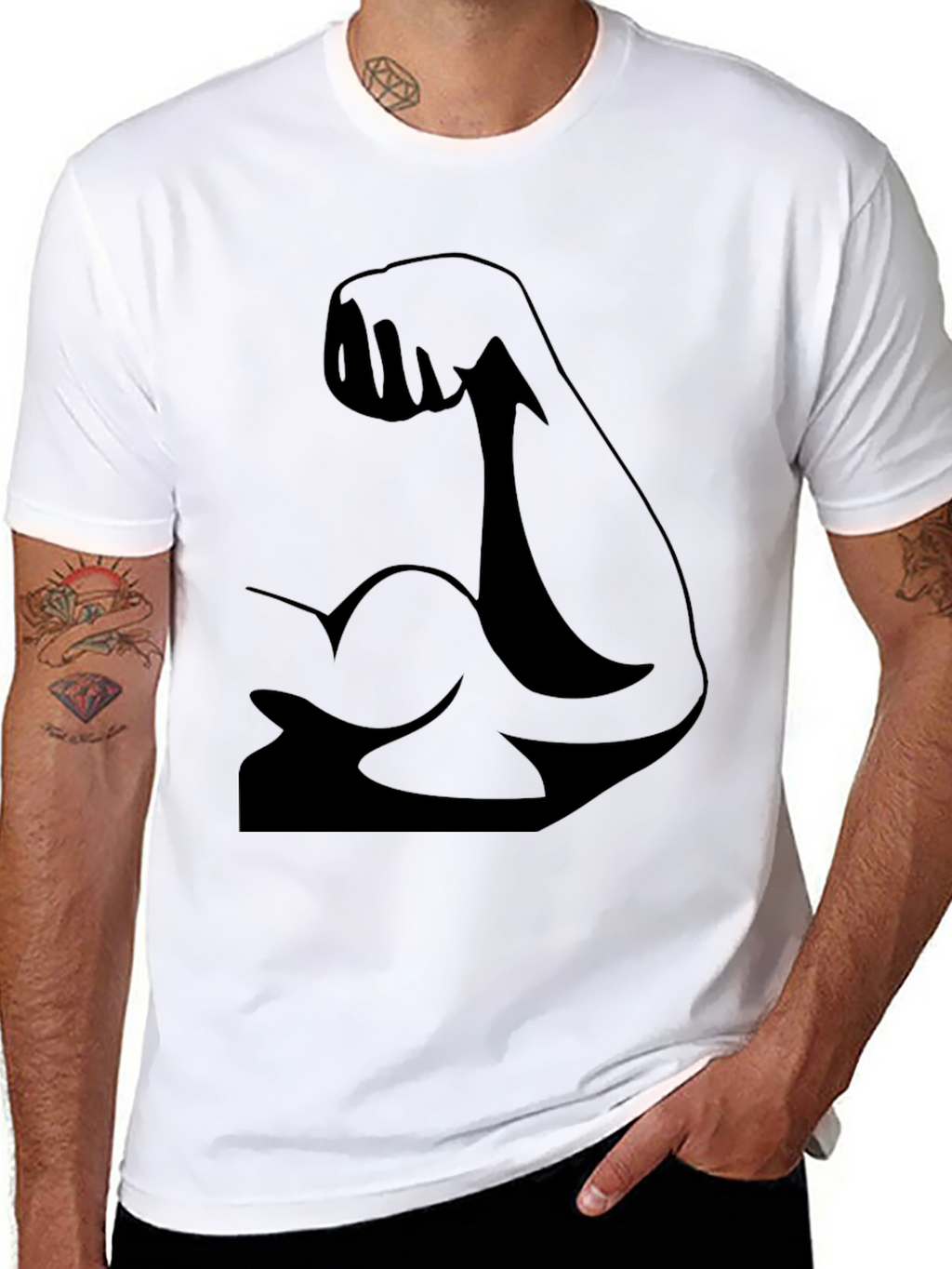 Muscle Flex Black T-Shirt