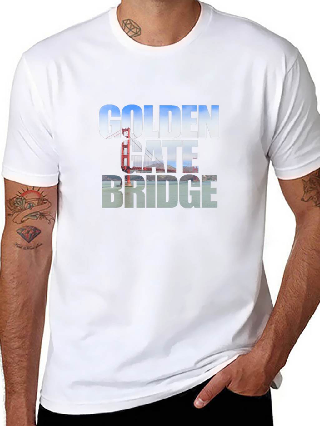 Golden Gate Bridge Black T-Shirt
