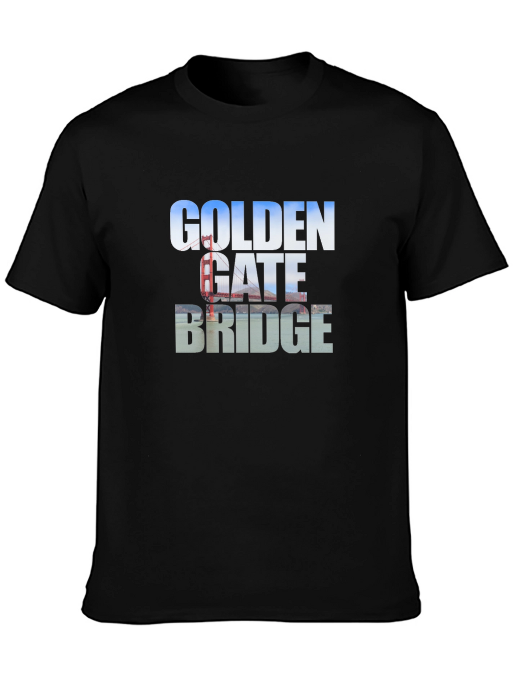 Golden Gate Bridge Black T-Shirt