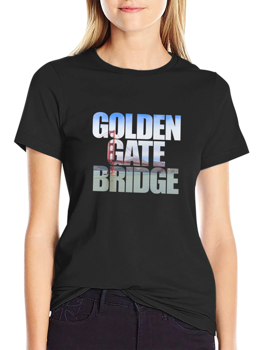 Golden Gate Bridge Black T-Shirt