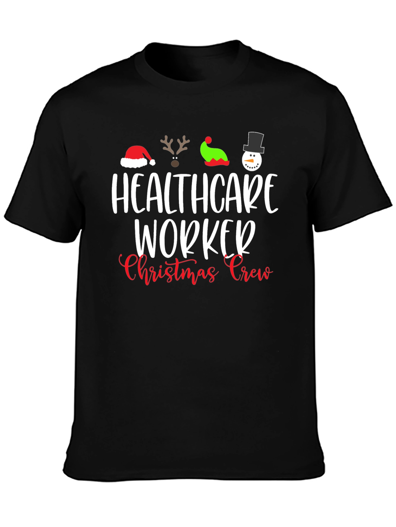 Healthcare Worker Christmas Crew T-Shirt