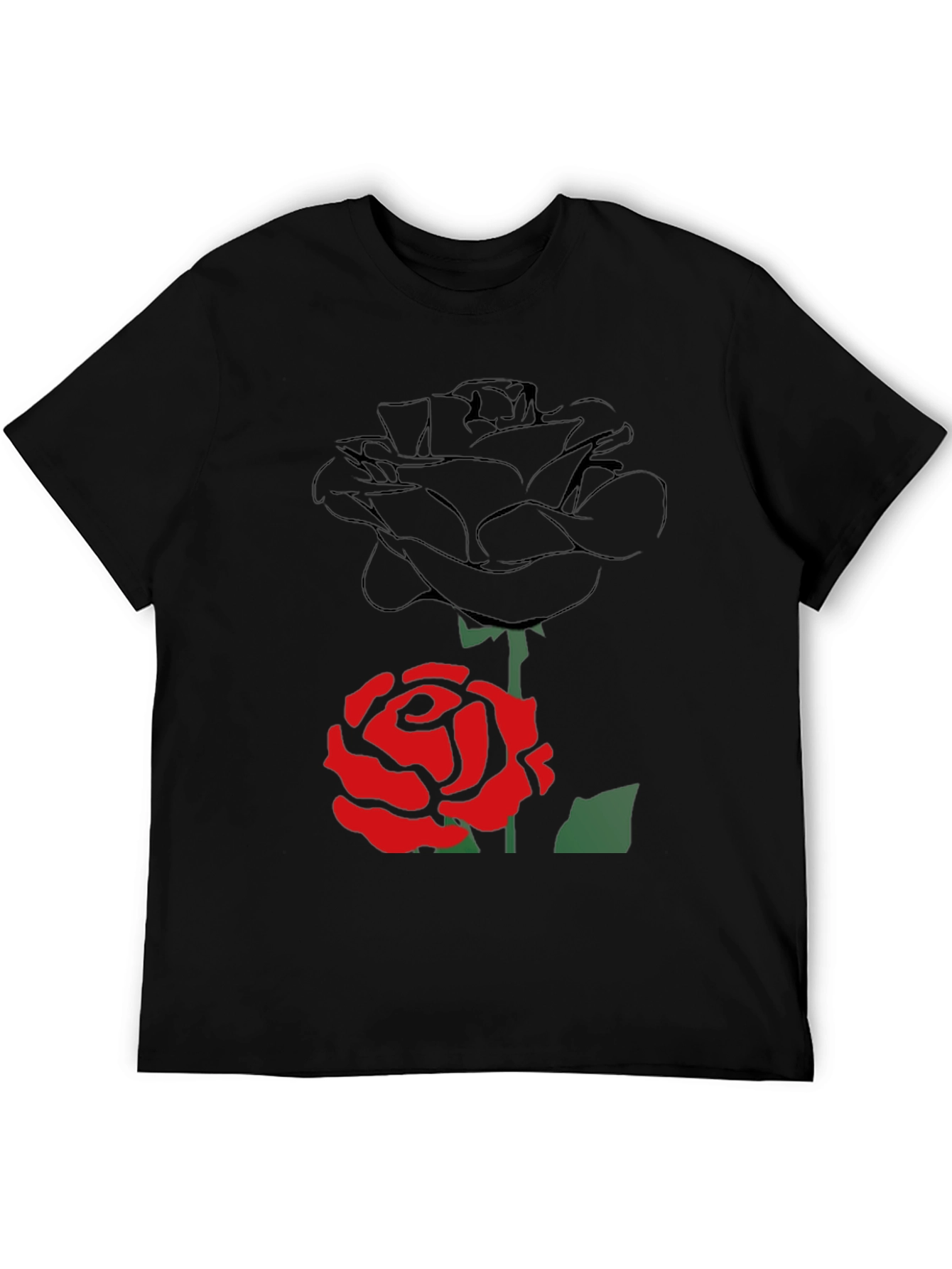 Rose Graphic Tee - Modern Style