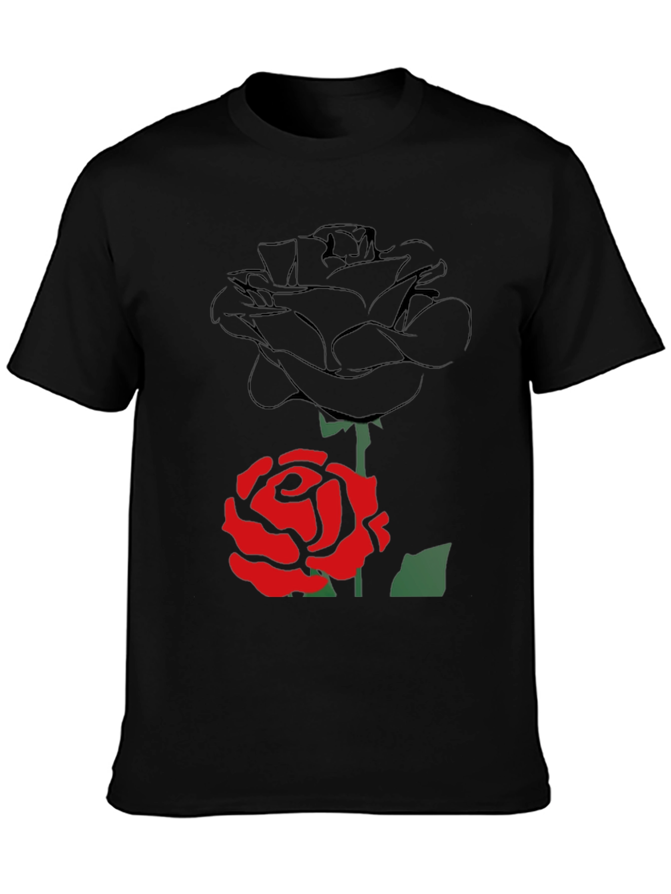 Rose Graphic Tee - Modern Style