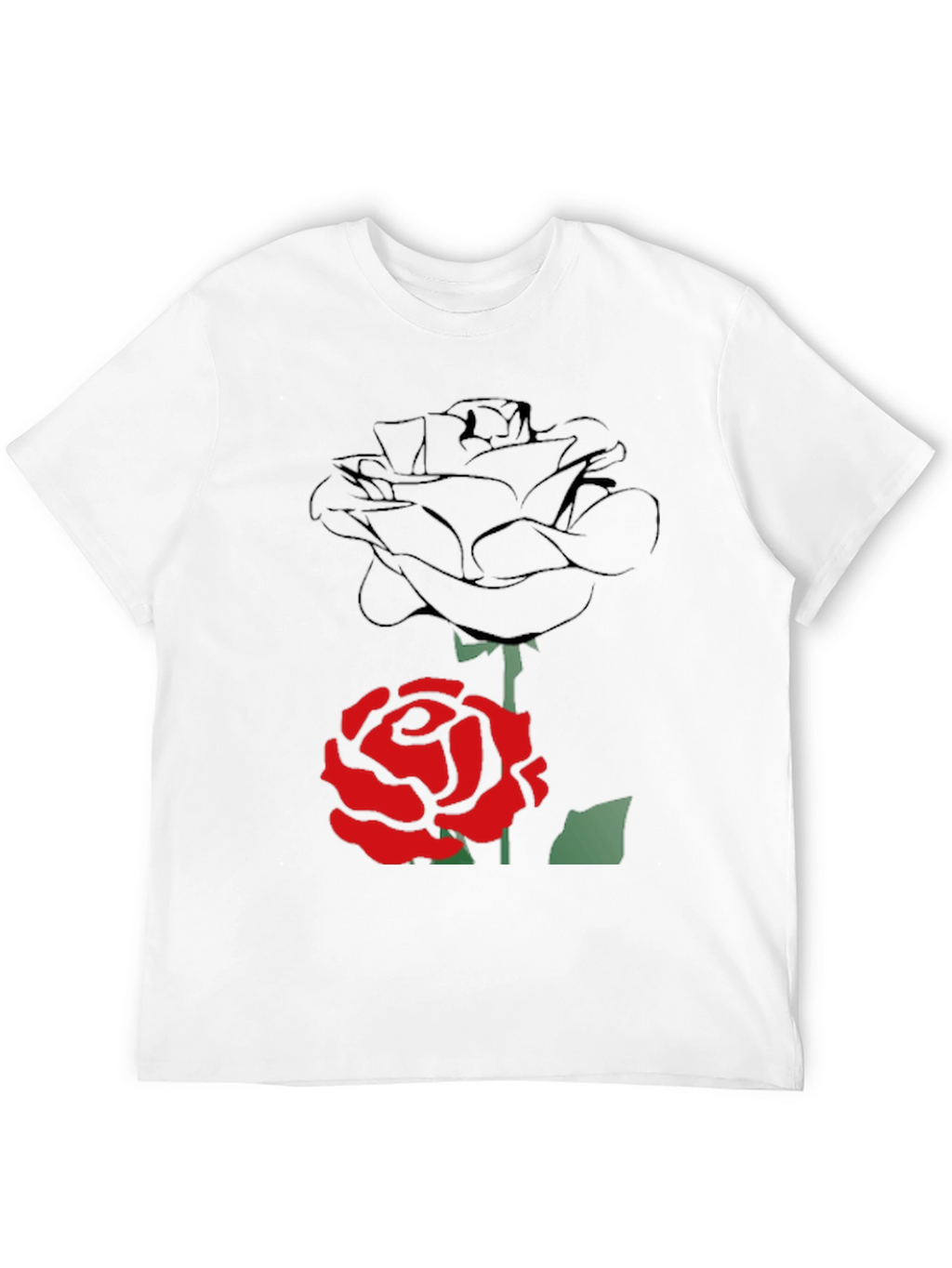 Rose Graphic Tee - Modern Style