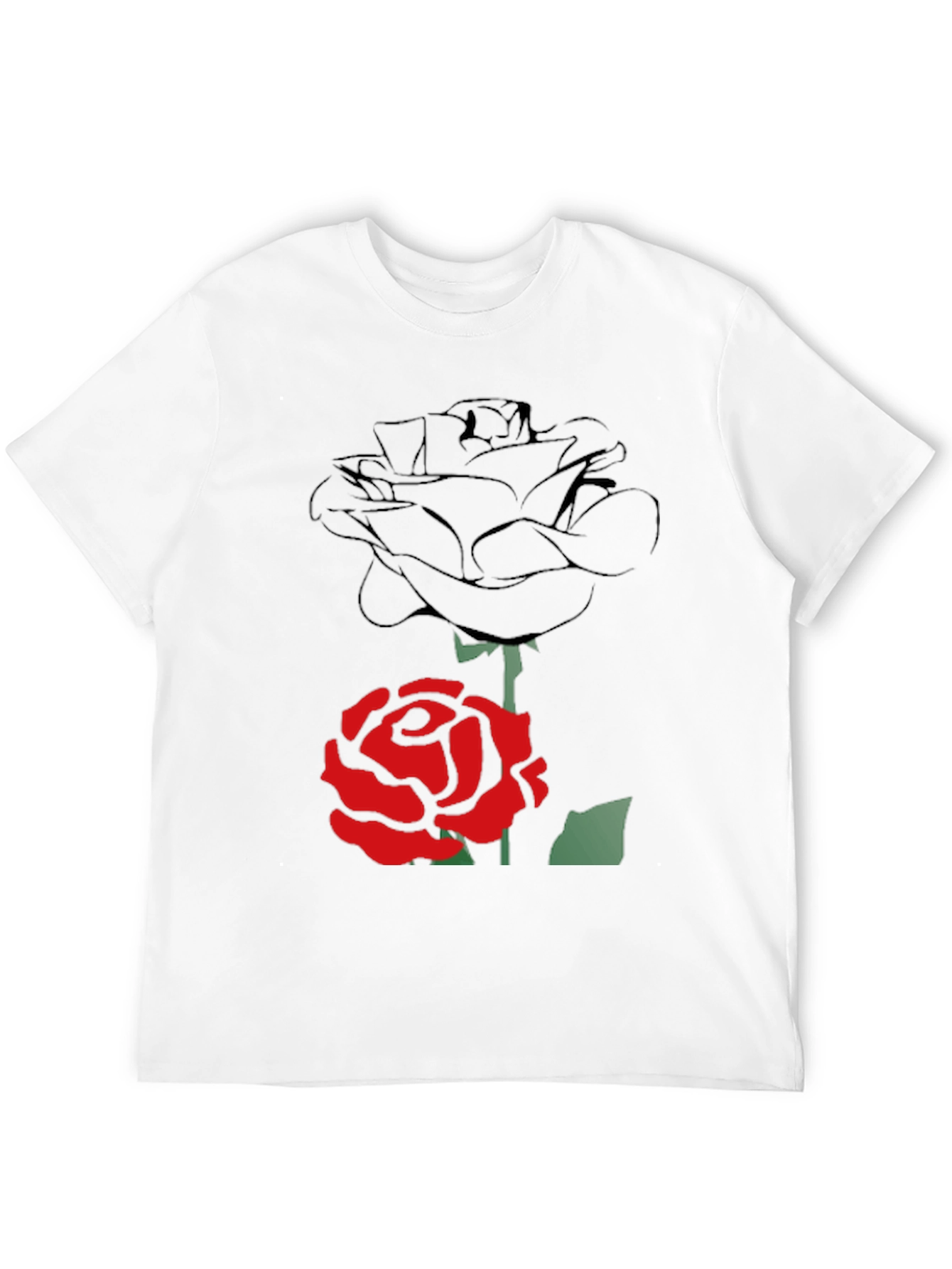 Rose Graphic Tee - Modern Style