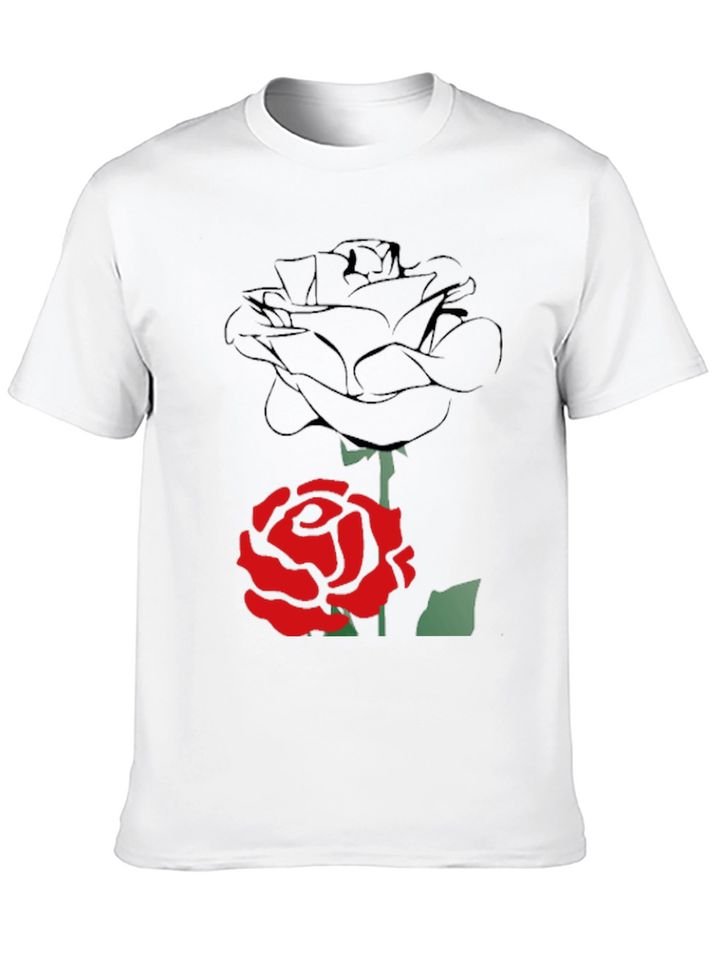 Rose Graphic Tee - Modern Style