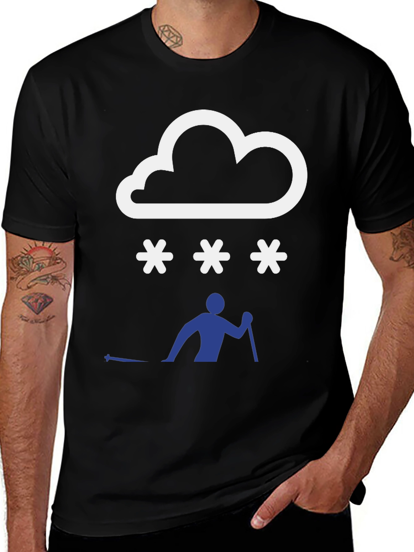 Snowy Ski T-Shirt - Weather & Winter Sports