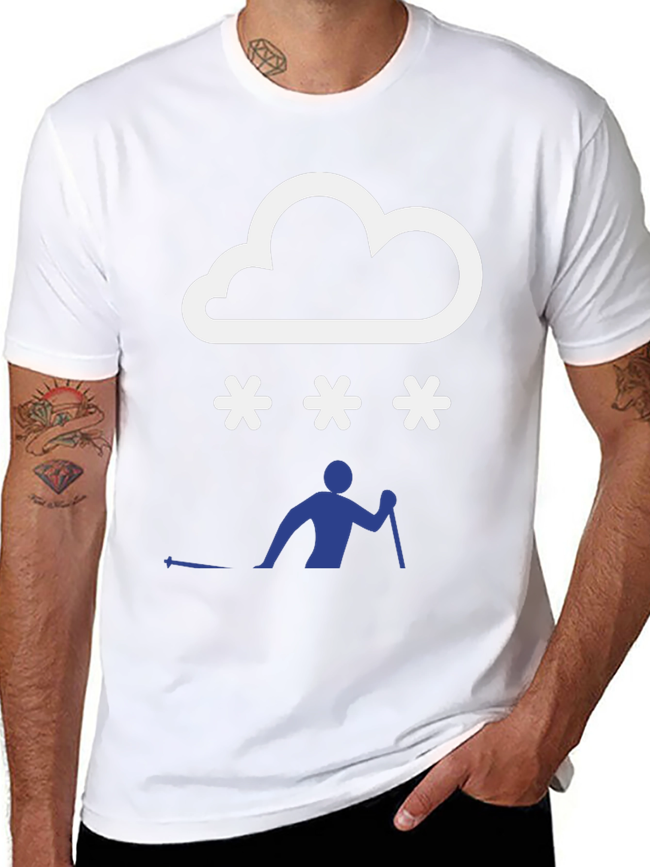 Snowy Ski T-Shirt - Weather & Winter Sports