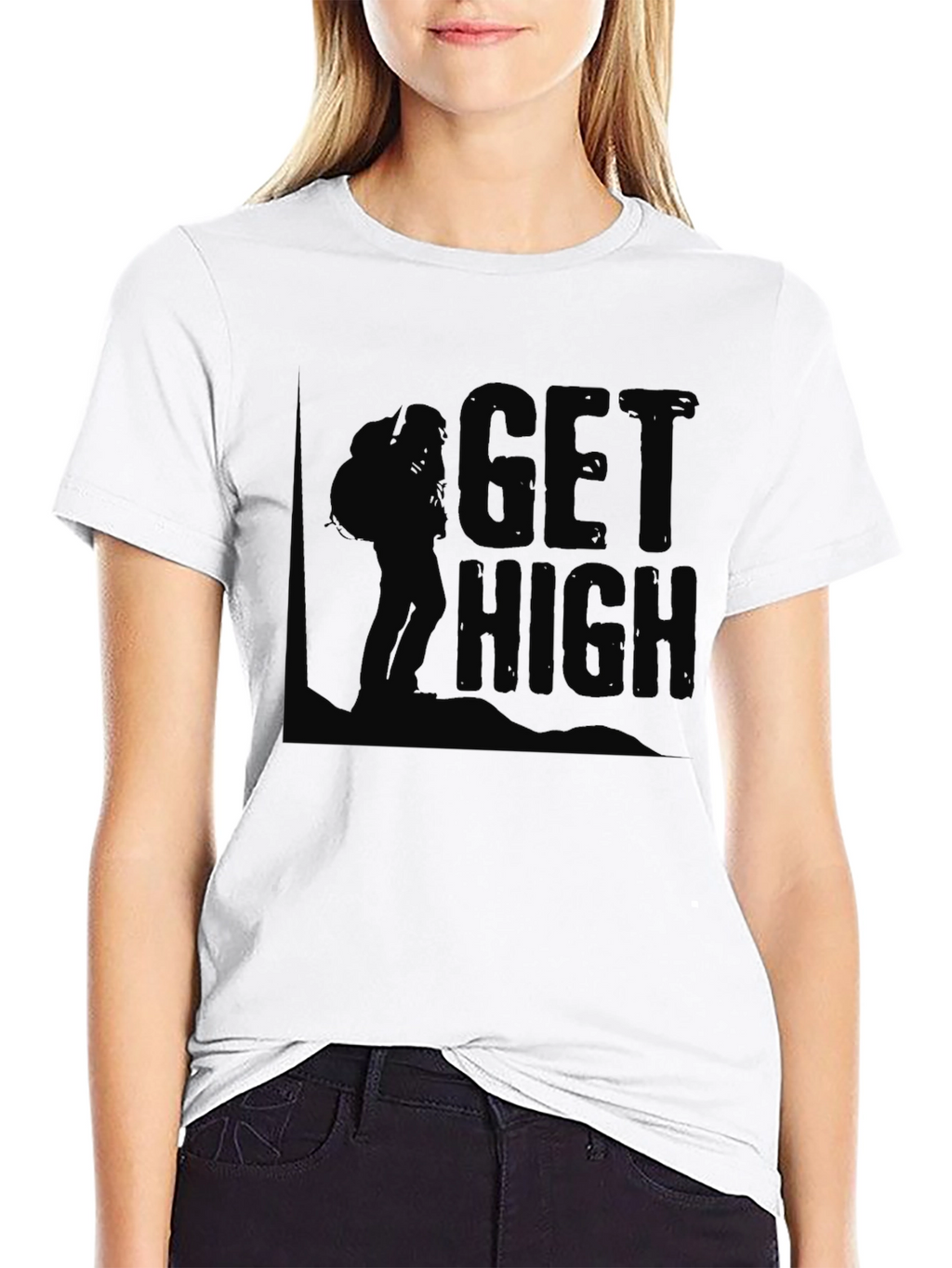 Get High Hiking T-Shirt - Outdoor Adventure Apparel