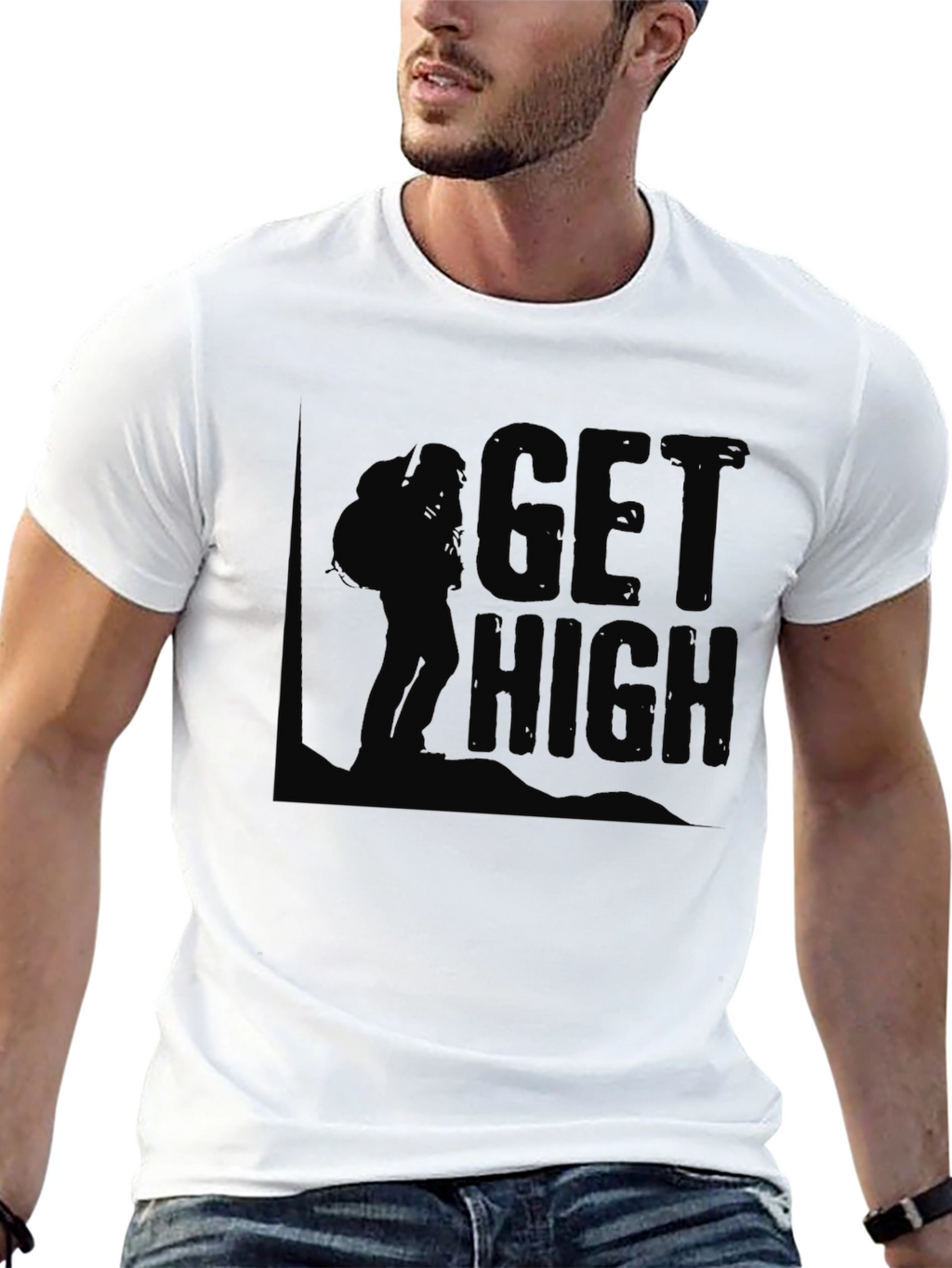 Get High Hiking T-Shirt - Outdoor Adventure Apparel