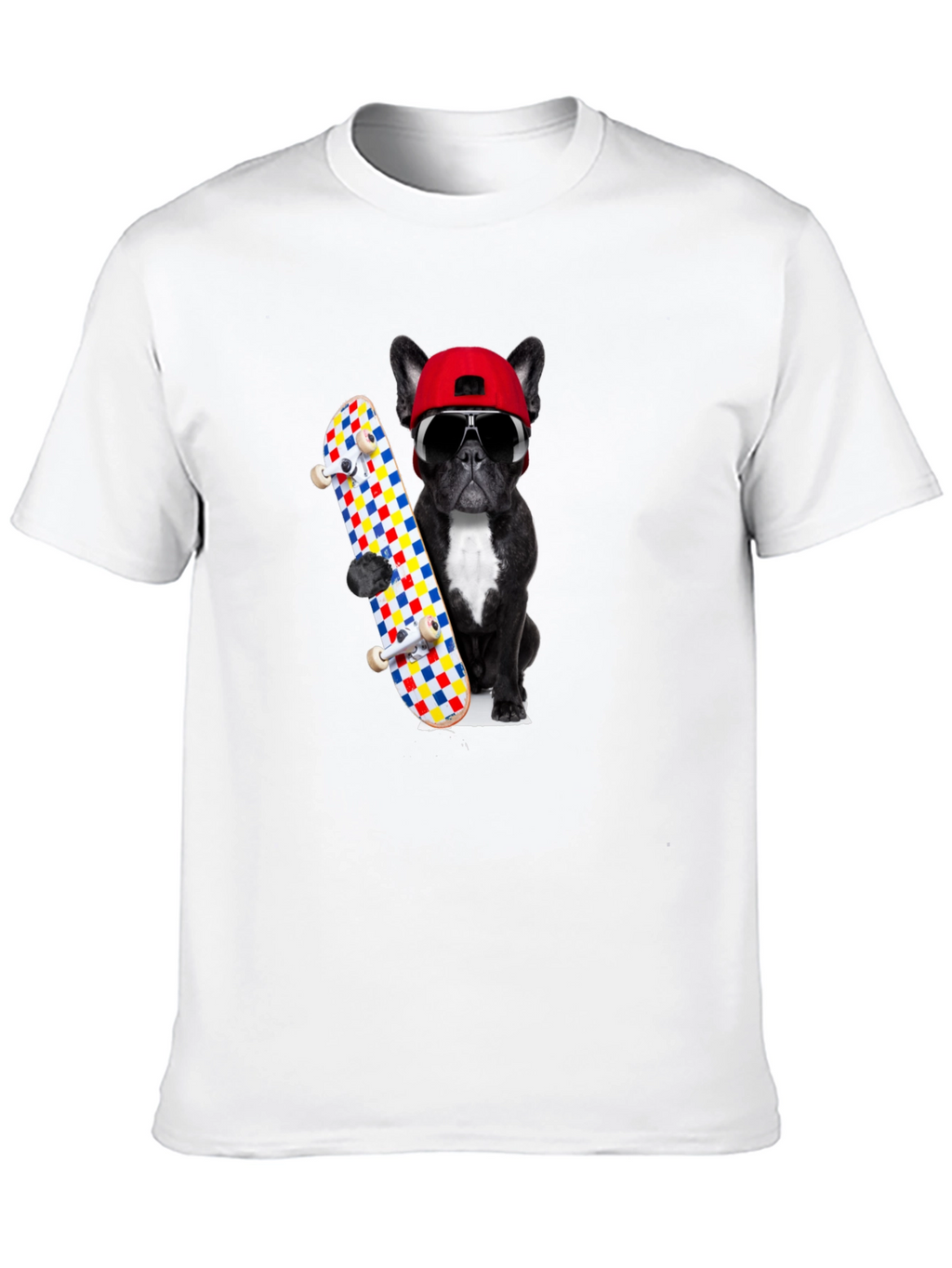 Cool Dog Skateboard Graphic Tee - Black