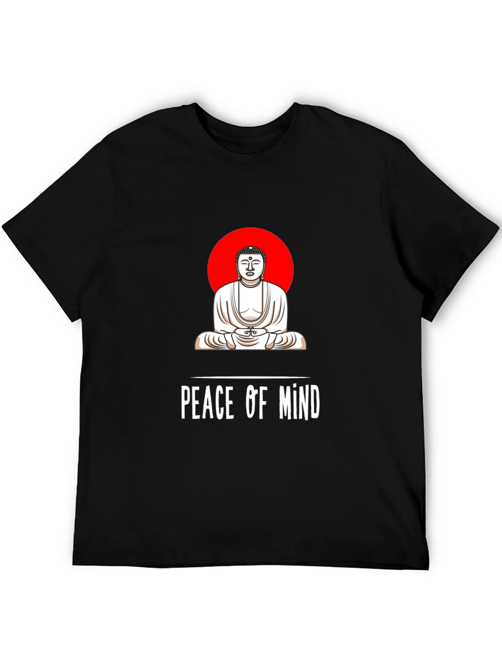 Peace of Mind Buddha Graphic Tee - Black