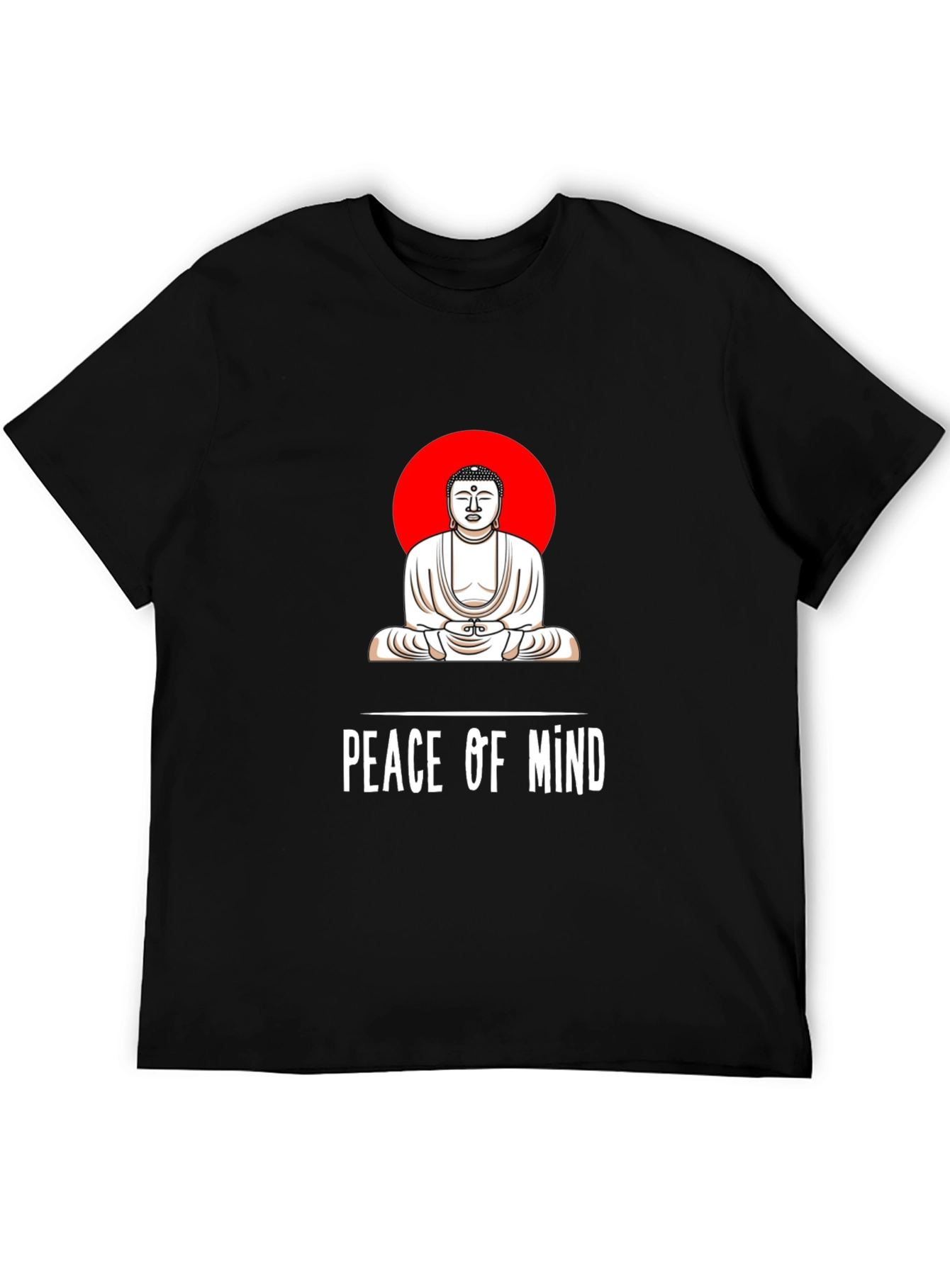 Peace of Mind Buddha Graphic Tee - Black