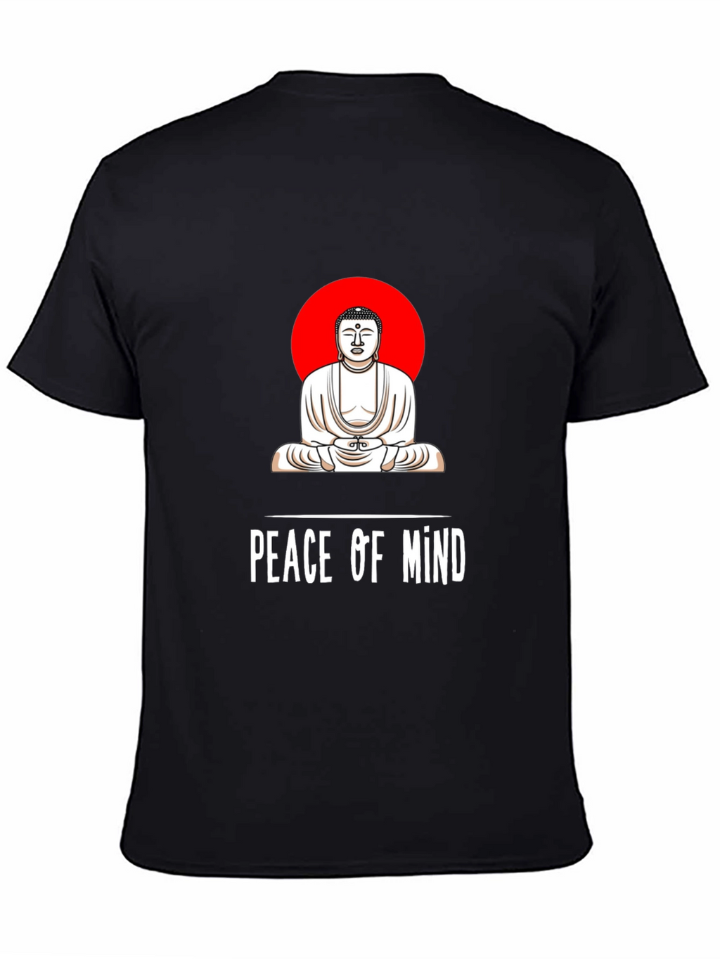 Peace of Mind Buddha Graphic Tee - Black