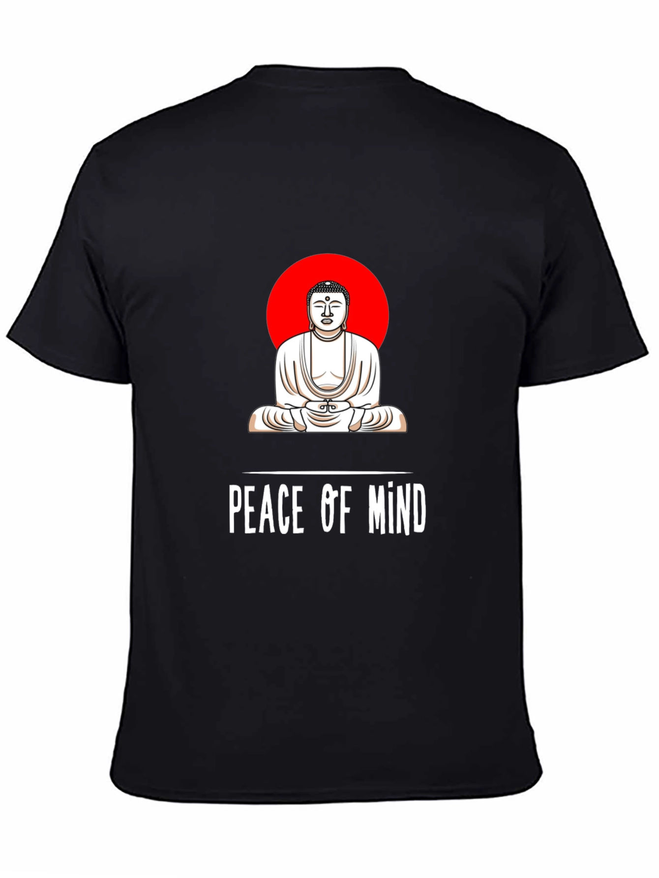 Peace of Mind Buddha Graphic Tee - Black