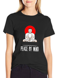 Peace of Mind Buddha Graphic Tee - Black