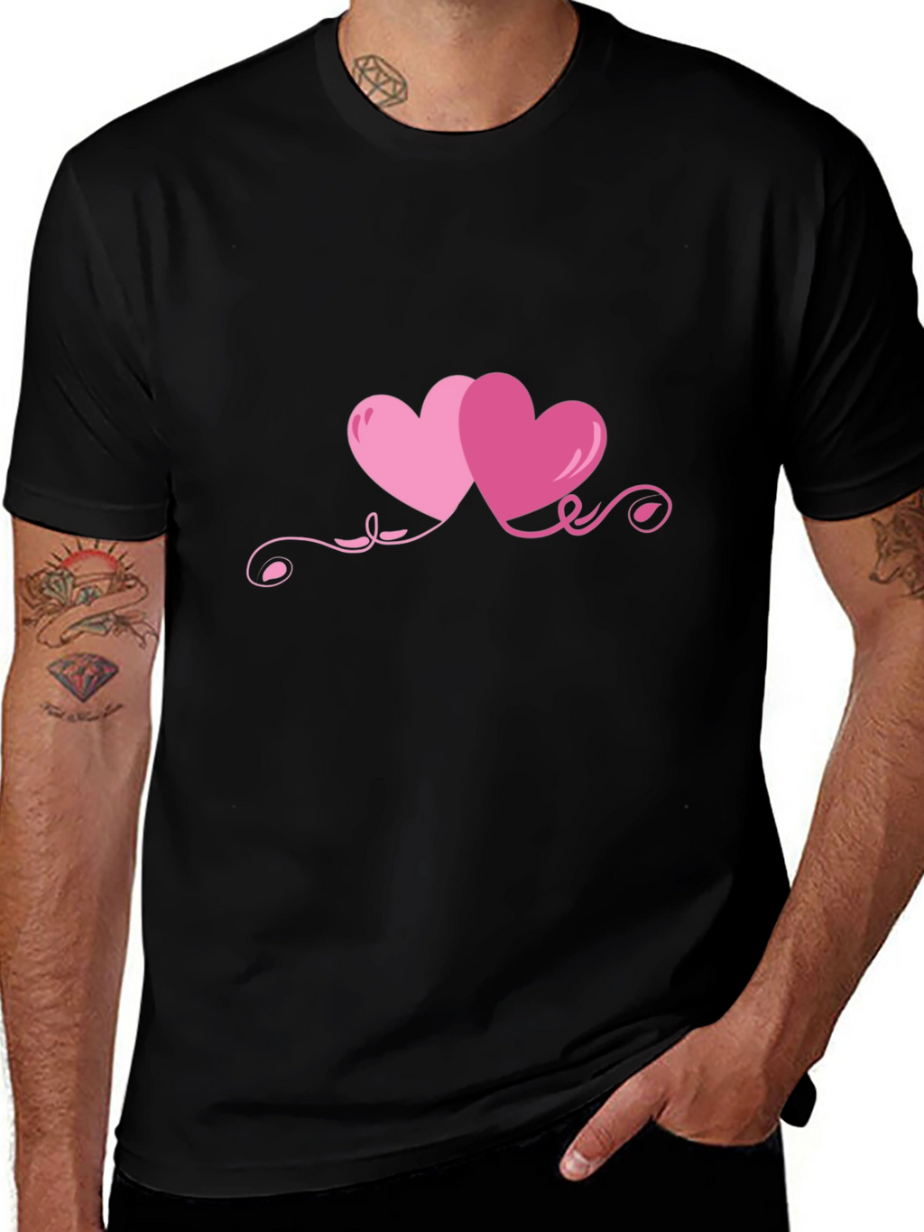 Hearts Graphic T-Shirt - Valentines Day