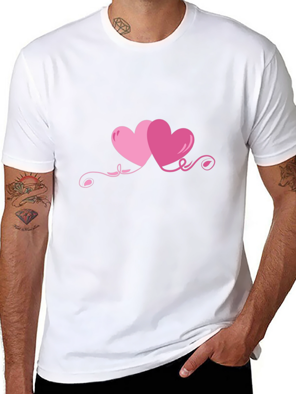 Hearts Graphic T-Shirt - Valentines Day