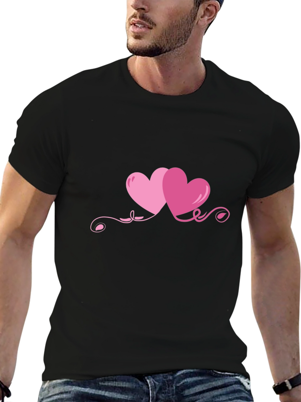 Hearts Graphic T-Shirt - Valentines Day