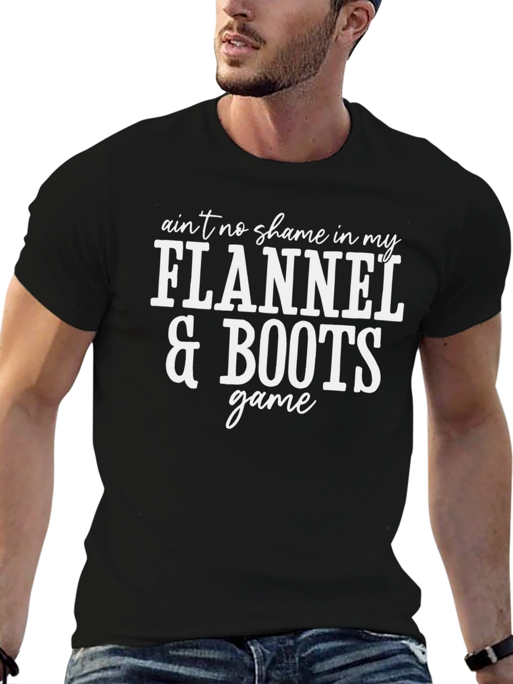 Flannel & Boots Graphic Tee - Unisex Cotton T-Shirt