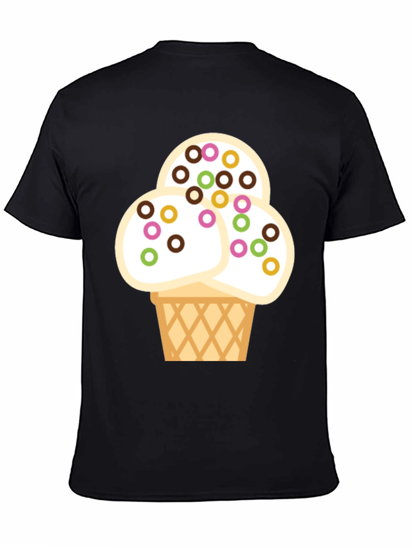 Ice Cream Graphic Tee - Fun & Stylish Black T-Shirt