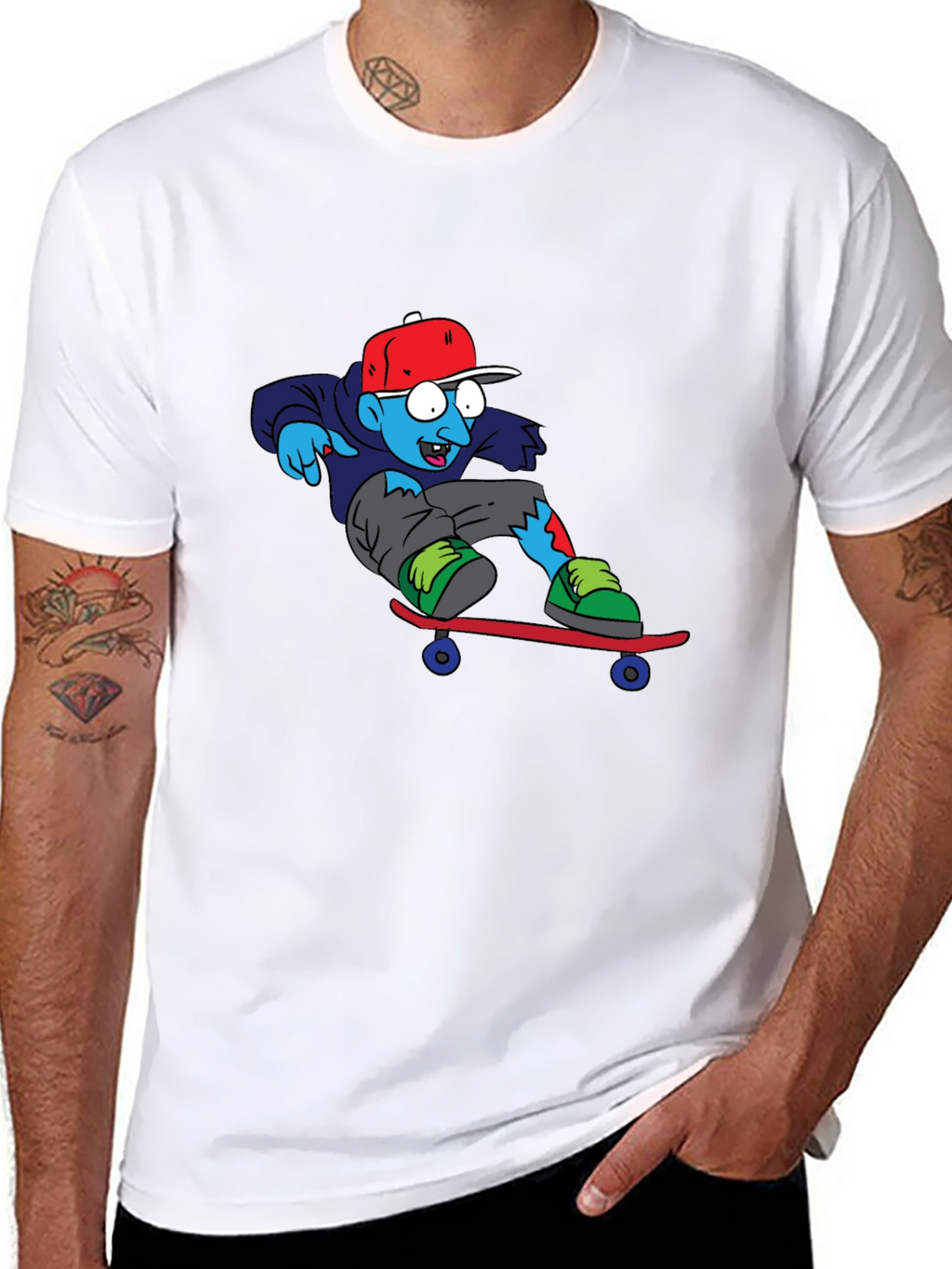 Zombie Skateboarder Graphic Tee