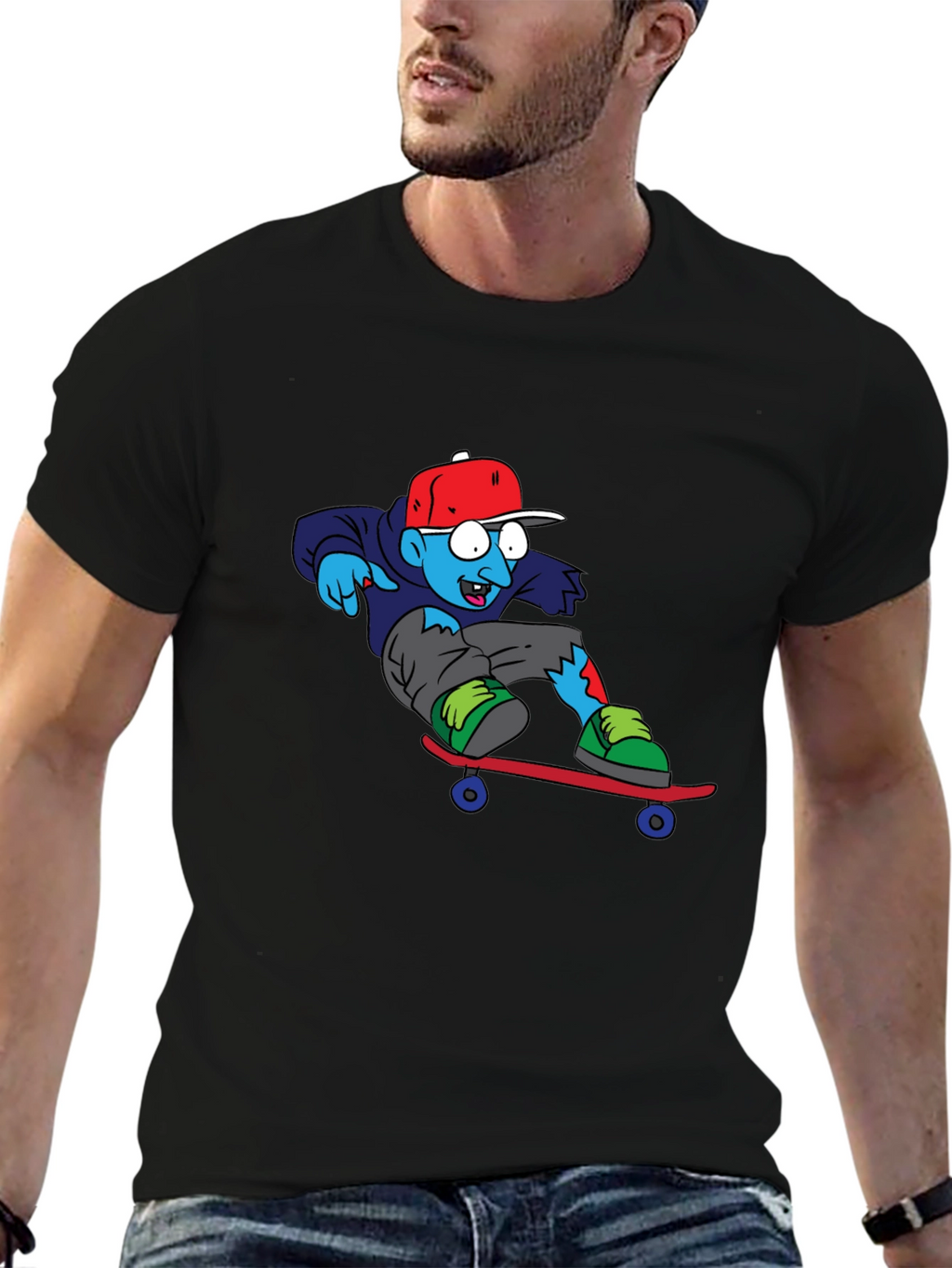 Zombie Skateboarder Graphic Tee