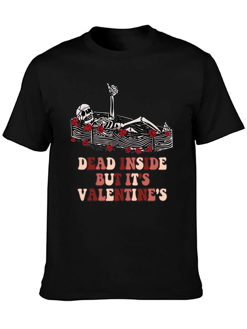 Dead Inside Valentines Skeleton Graphic Tee