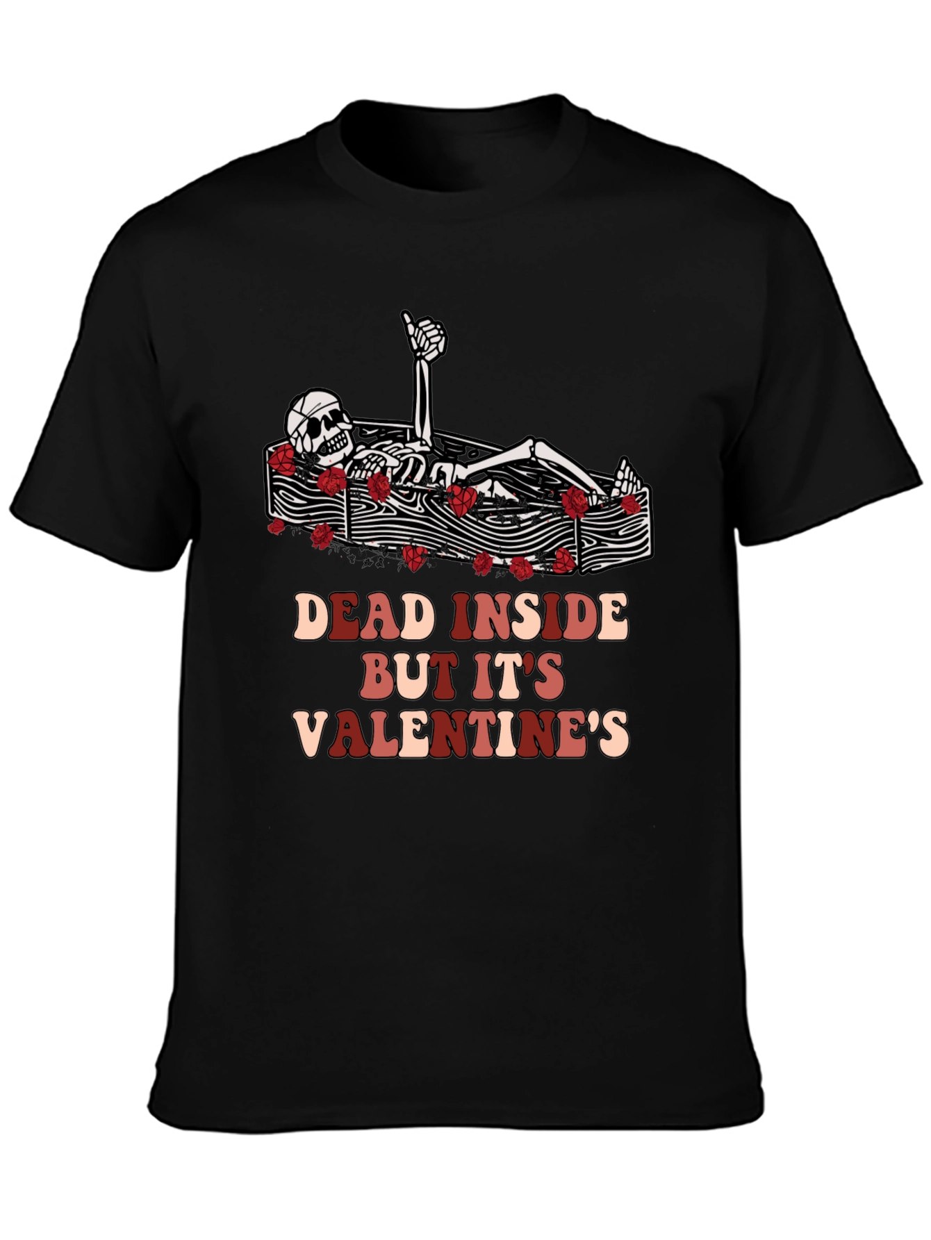 Dead Inside Valentines Skeleton Graphic Tee