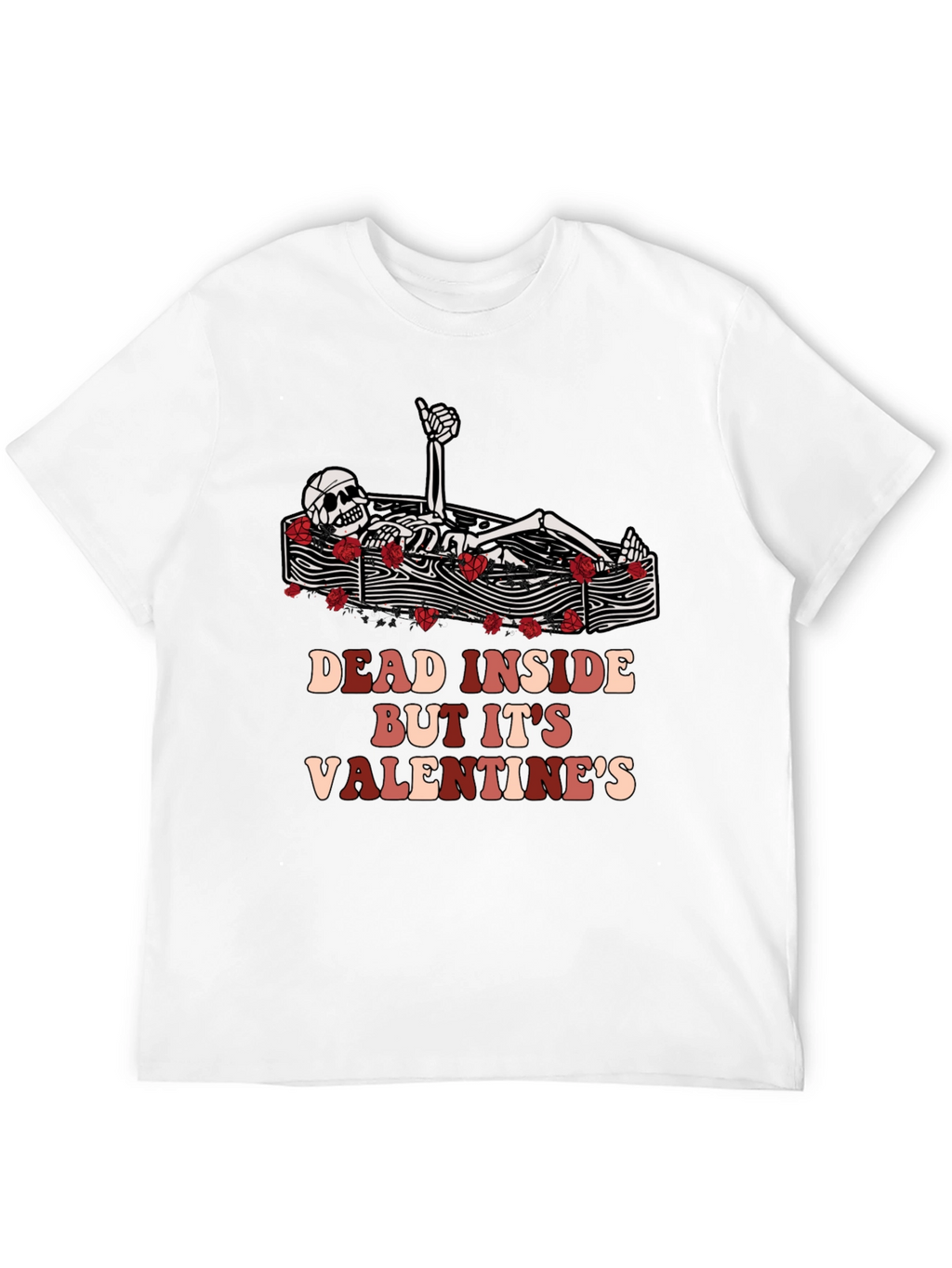Dead Inside Valentines Skeleton Graphic Tee