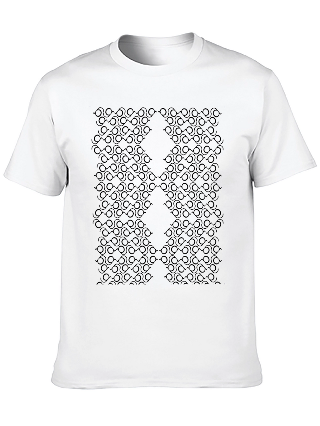 Abstract Pattern Black T-Shirt for Men