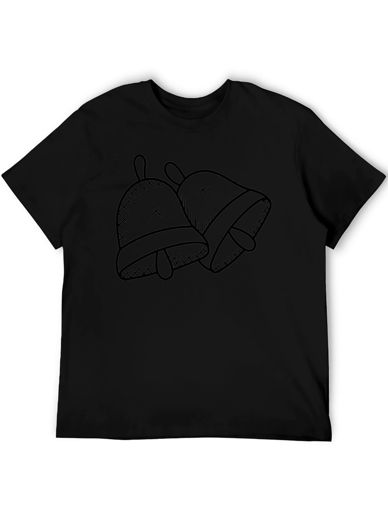 Cartoon Bells Black T-Shirt
