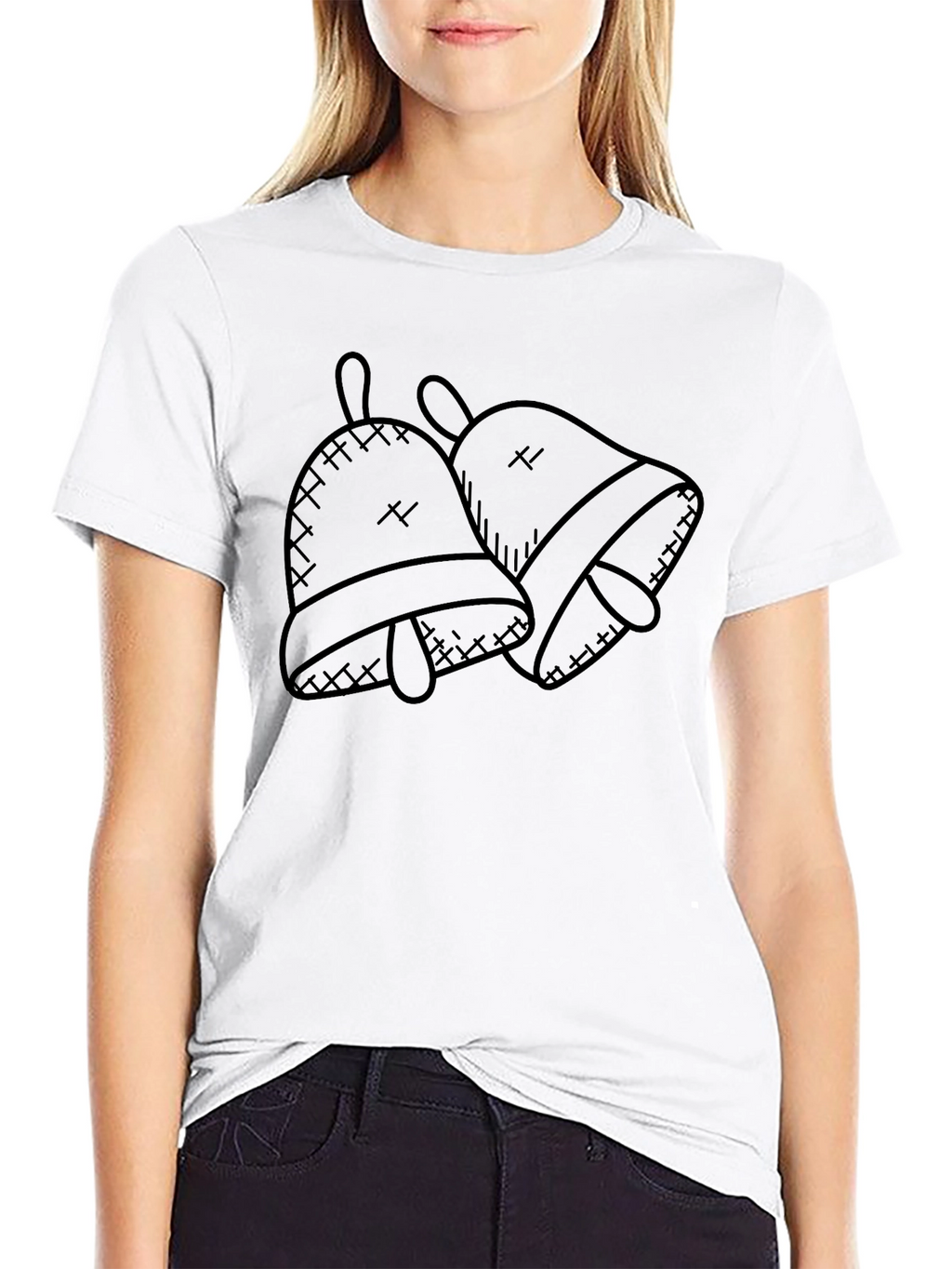 Cartoon Bells Black T-Shirt
