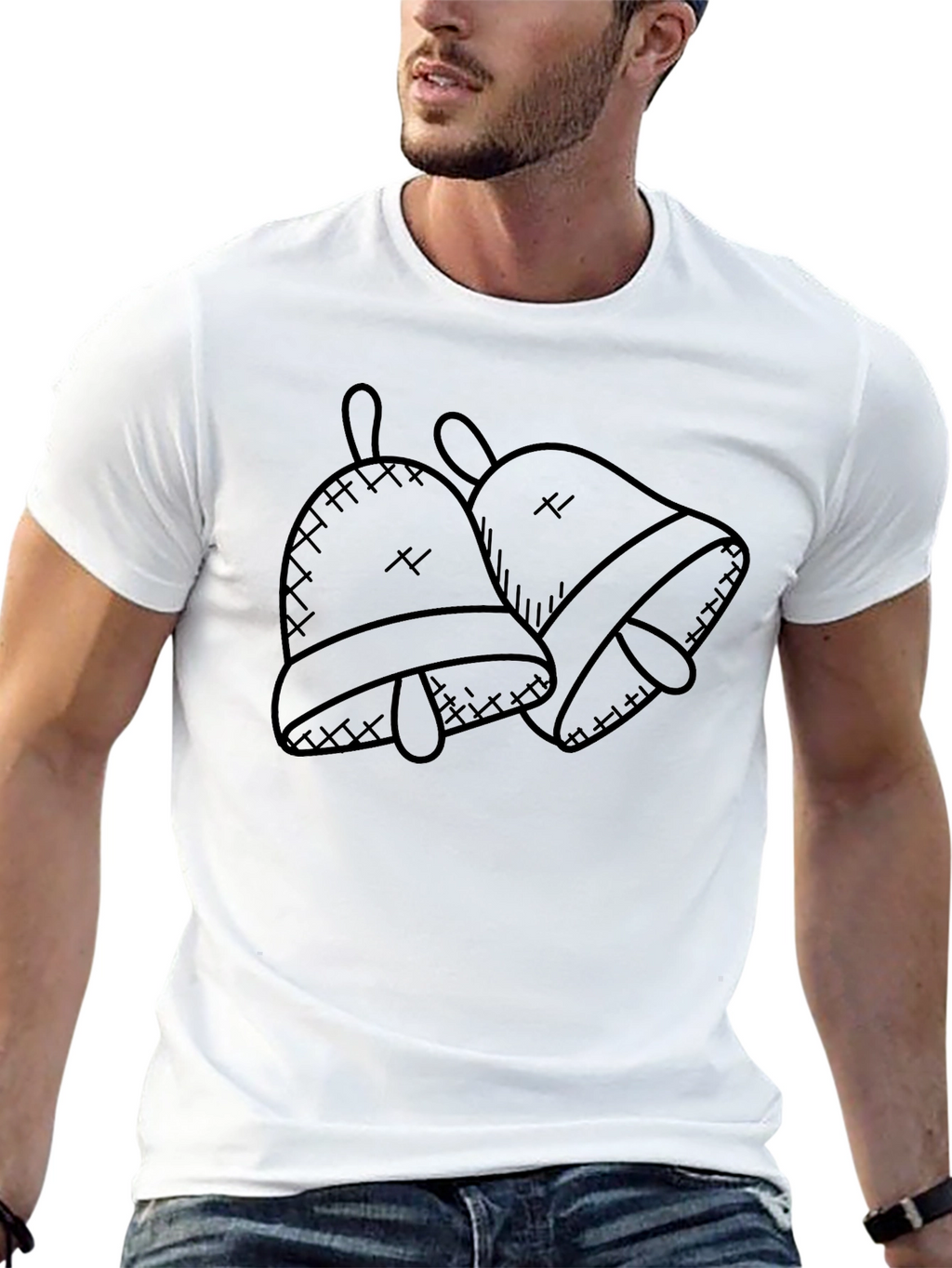 Cartoon Bells Black T-Shirt