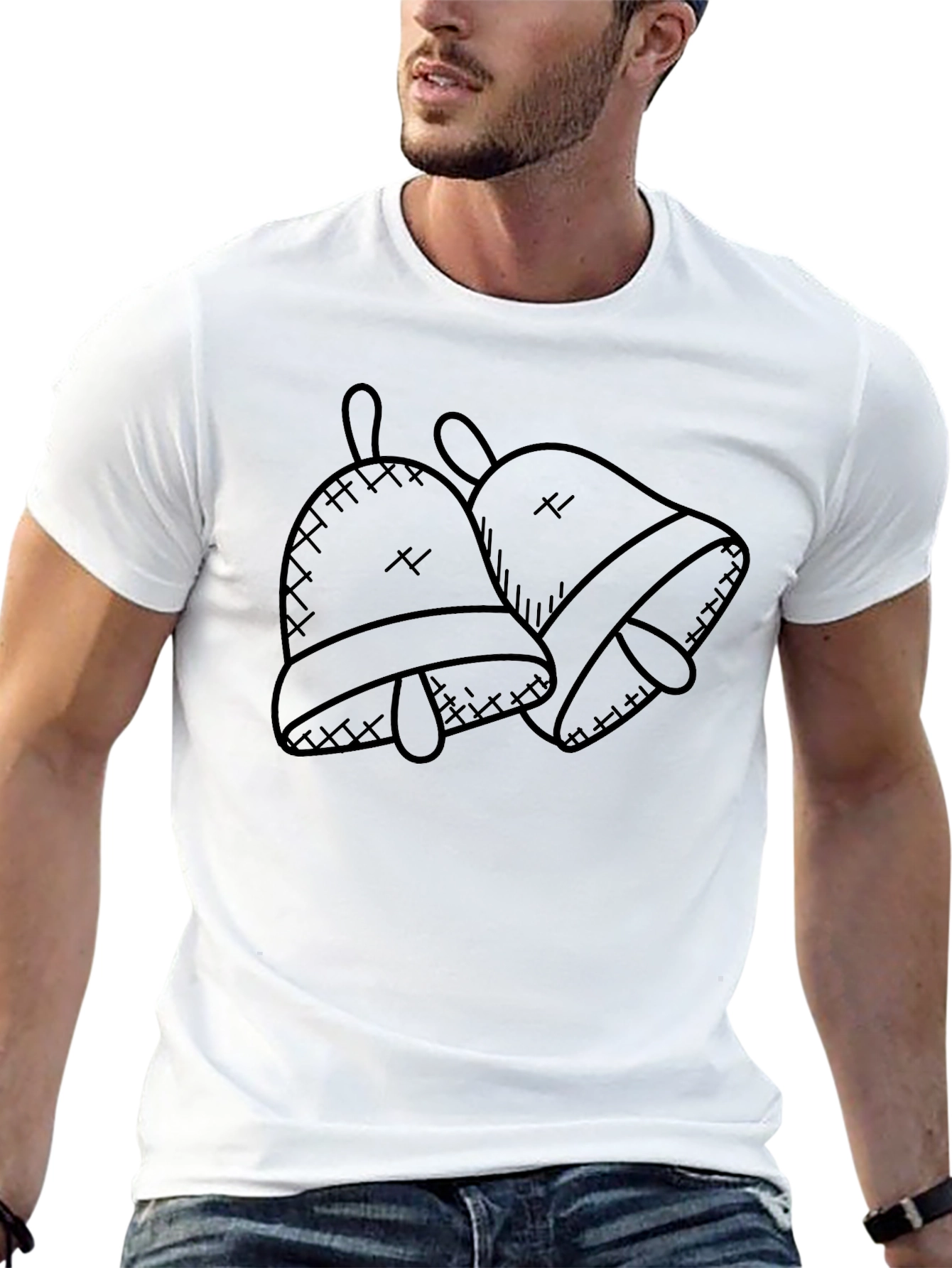 Cartoon Bells Black T-Shirt