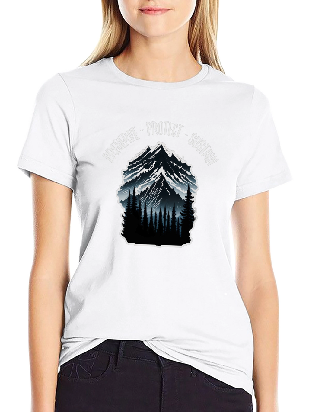 Preserve Protect Sustain Mountain Graphic Tee