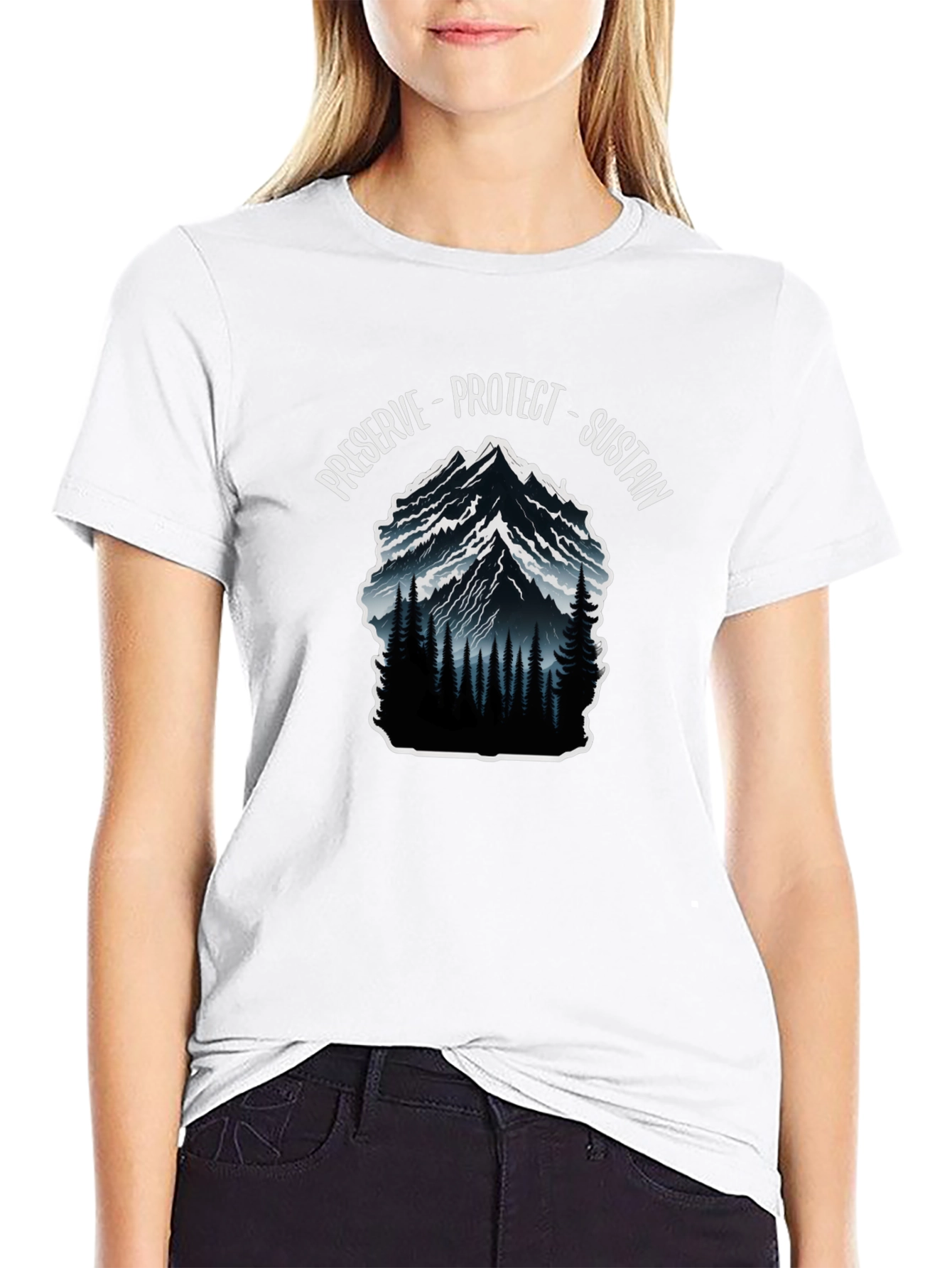 Preserve Protect Sustain Mountain Graphic Tee