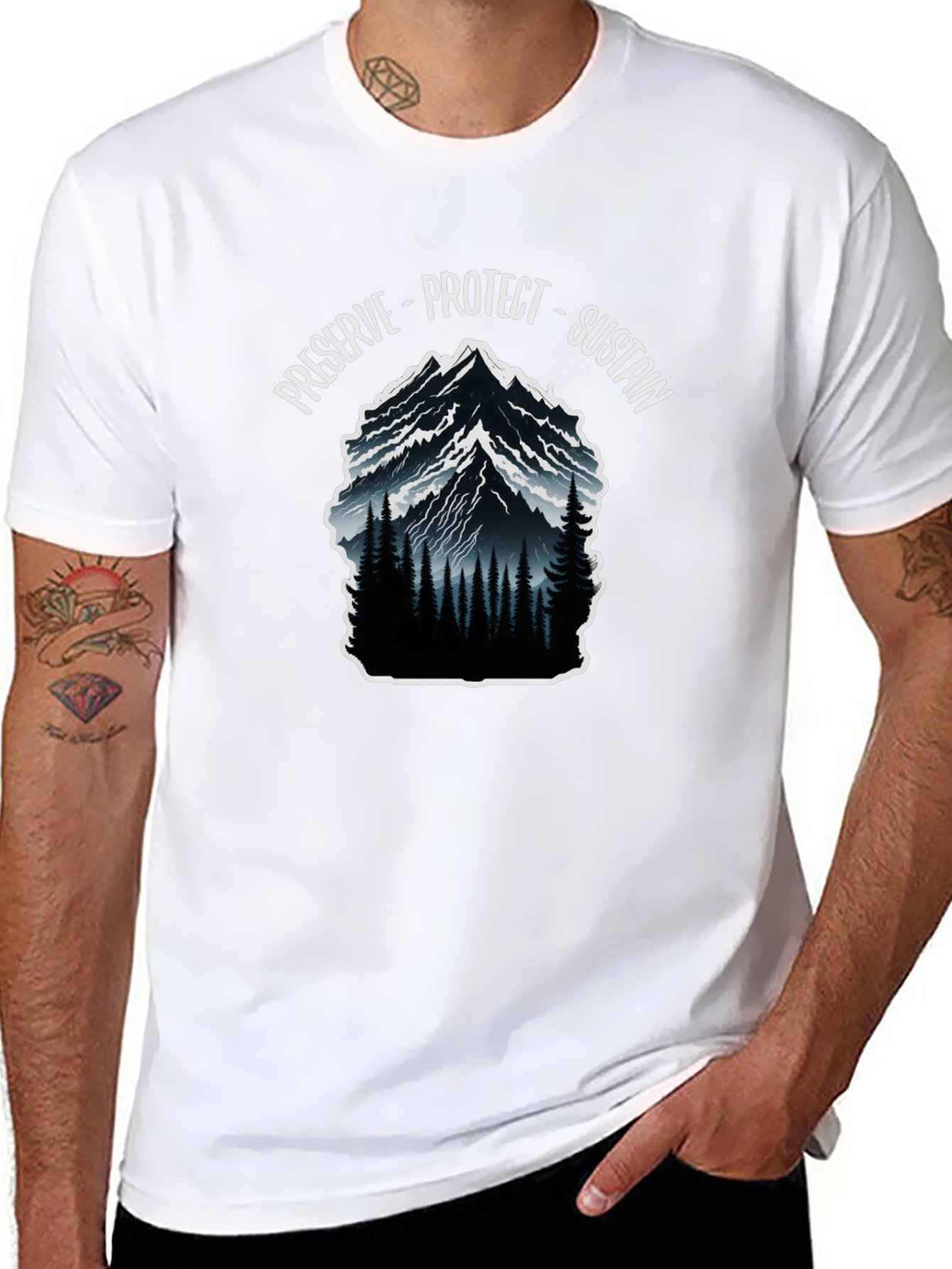 Preserve Protect Sustain Mountain Graphic Tee