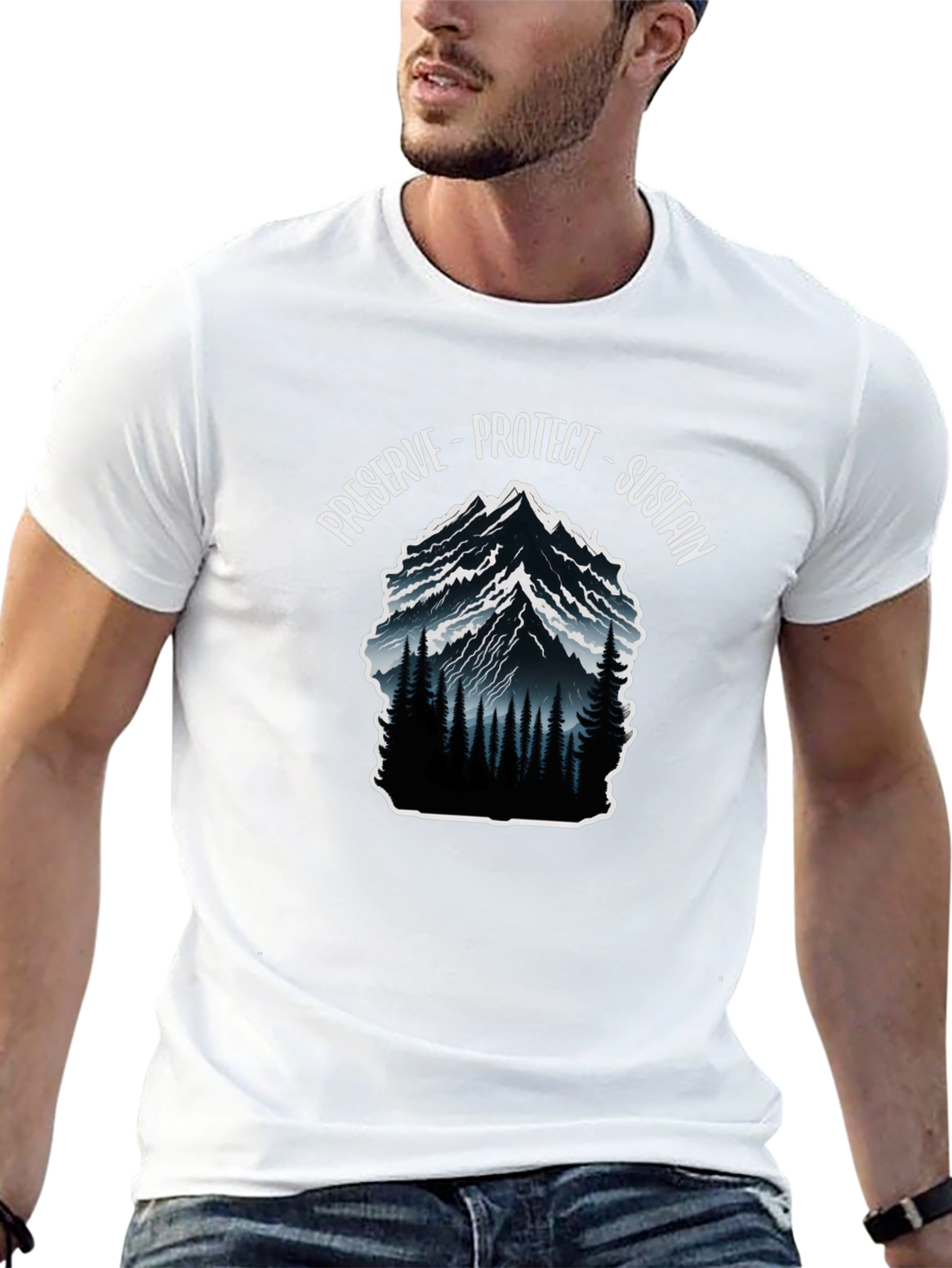 Preserve Protect Sustain Mountain Graphic Tee